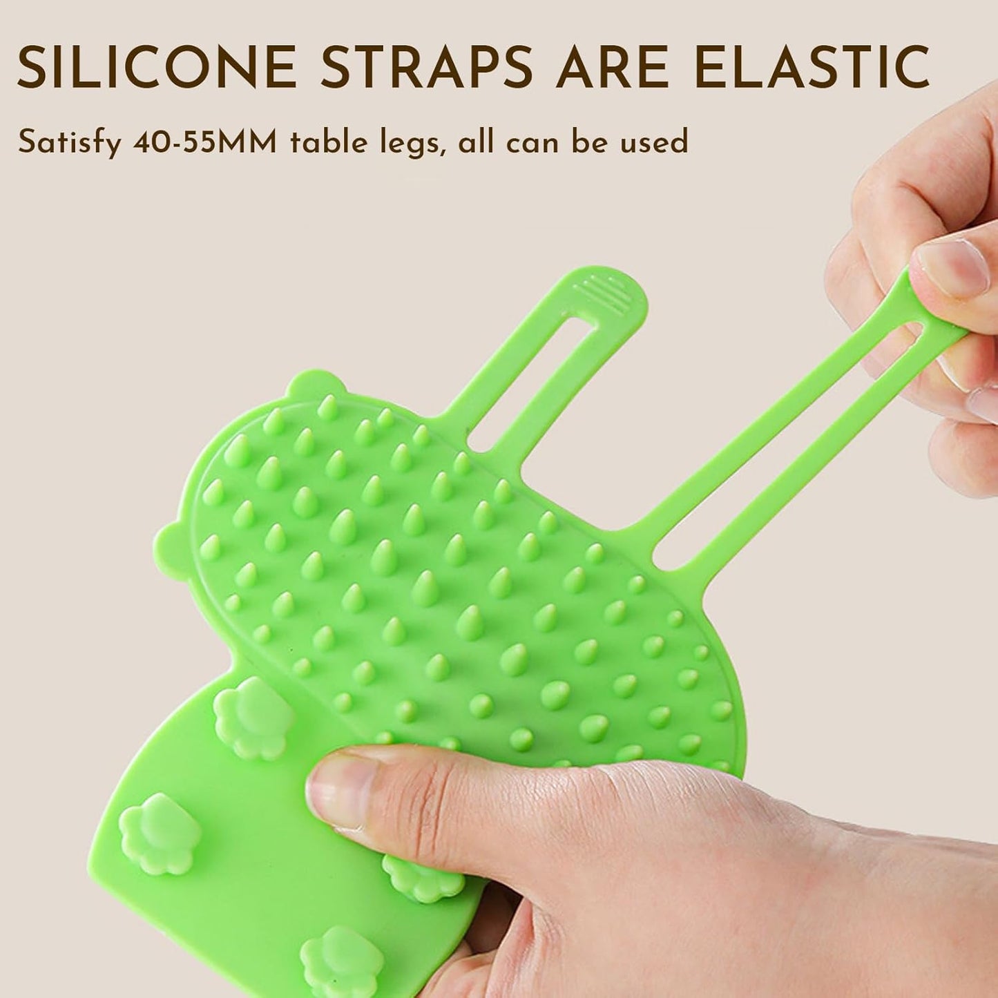 3 Pack Adjustable Silicone Massage Cat Grooming Brush Self-Cleaning Corner Wall Mounted Cat Scratching Comb for Table Legs
