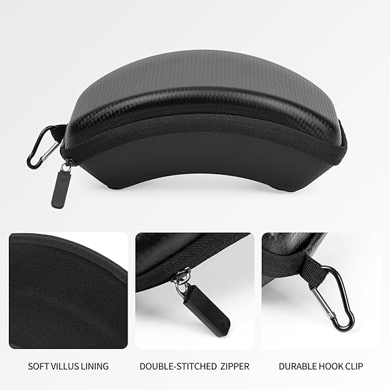 Universal Hard Case for Ski Goggles - Durable EVA Protective Cover with Soft Lining - Waterproof & Shockproof