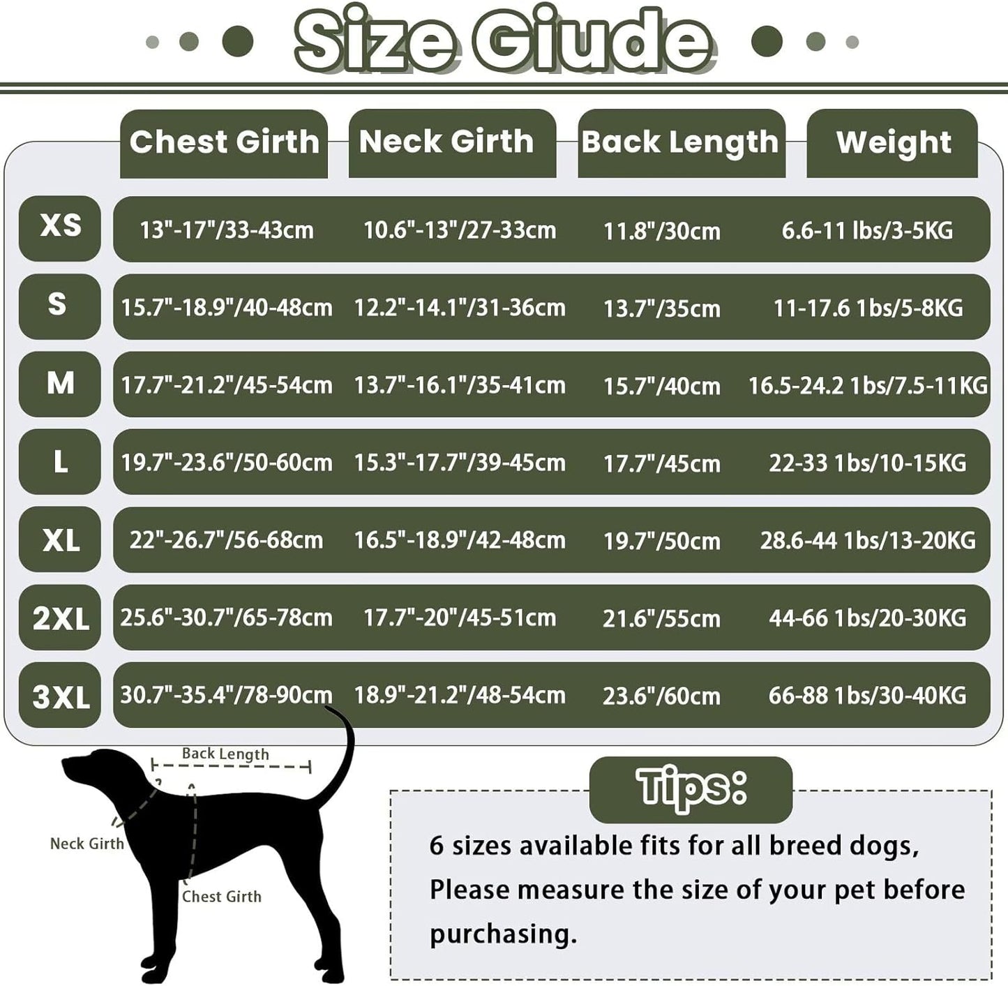 Small Military Green Dog Winter Coat - Soft Warm Adjustable Bodywarmer for Dogs