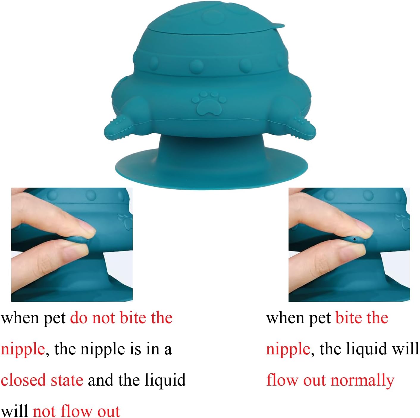 4 Teat Puppy Kitten Feeder Blue for Newborn Pets