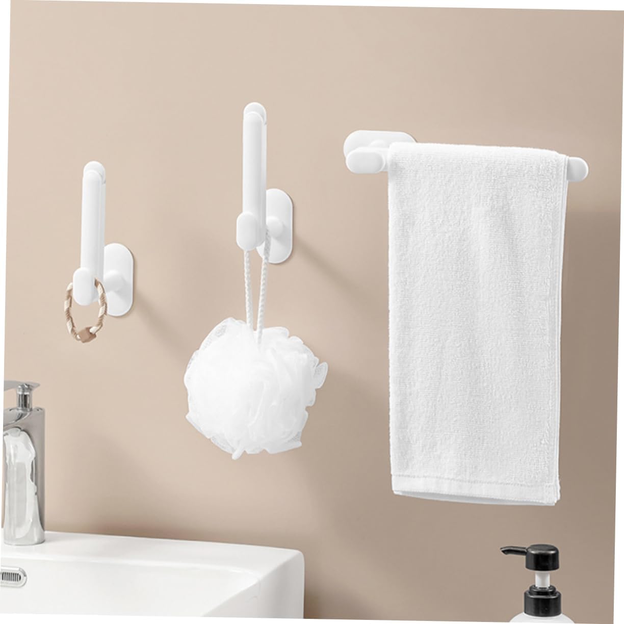 2 Pack Adjustable Hair Accessory Organizer with Hair Tie Holder White