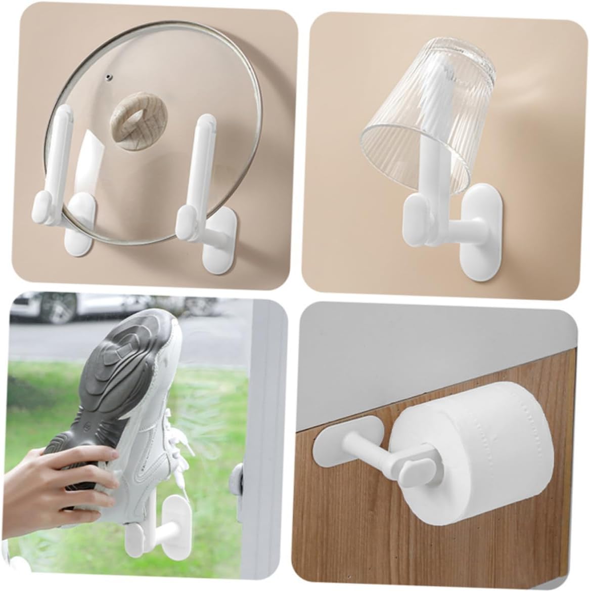 2 Pack Adjustable Hair Accessory Organizer with Hair Tie Holder White