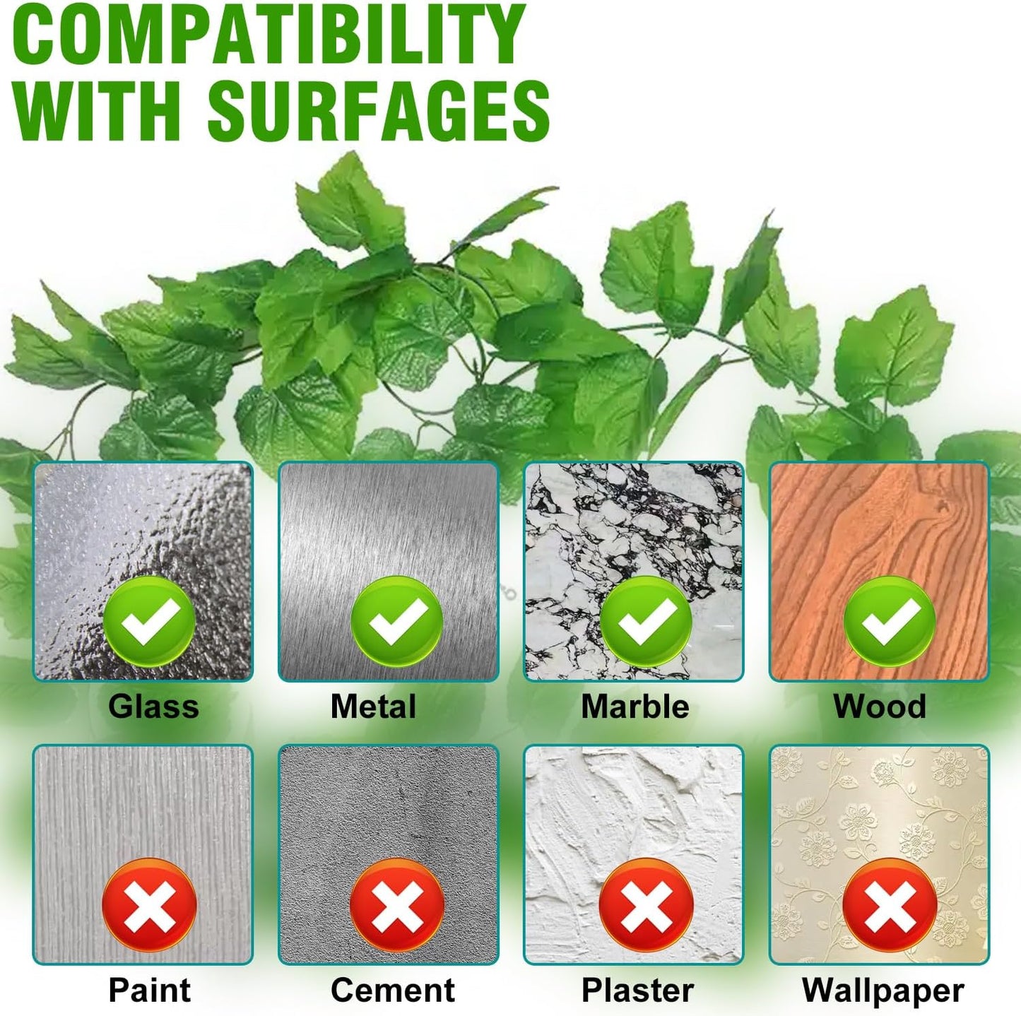 Green Plant Stem Supports for Indoor Use - Tall Plant Stakes for Monstera - Plant Anchoring Clips - 120 Pieces