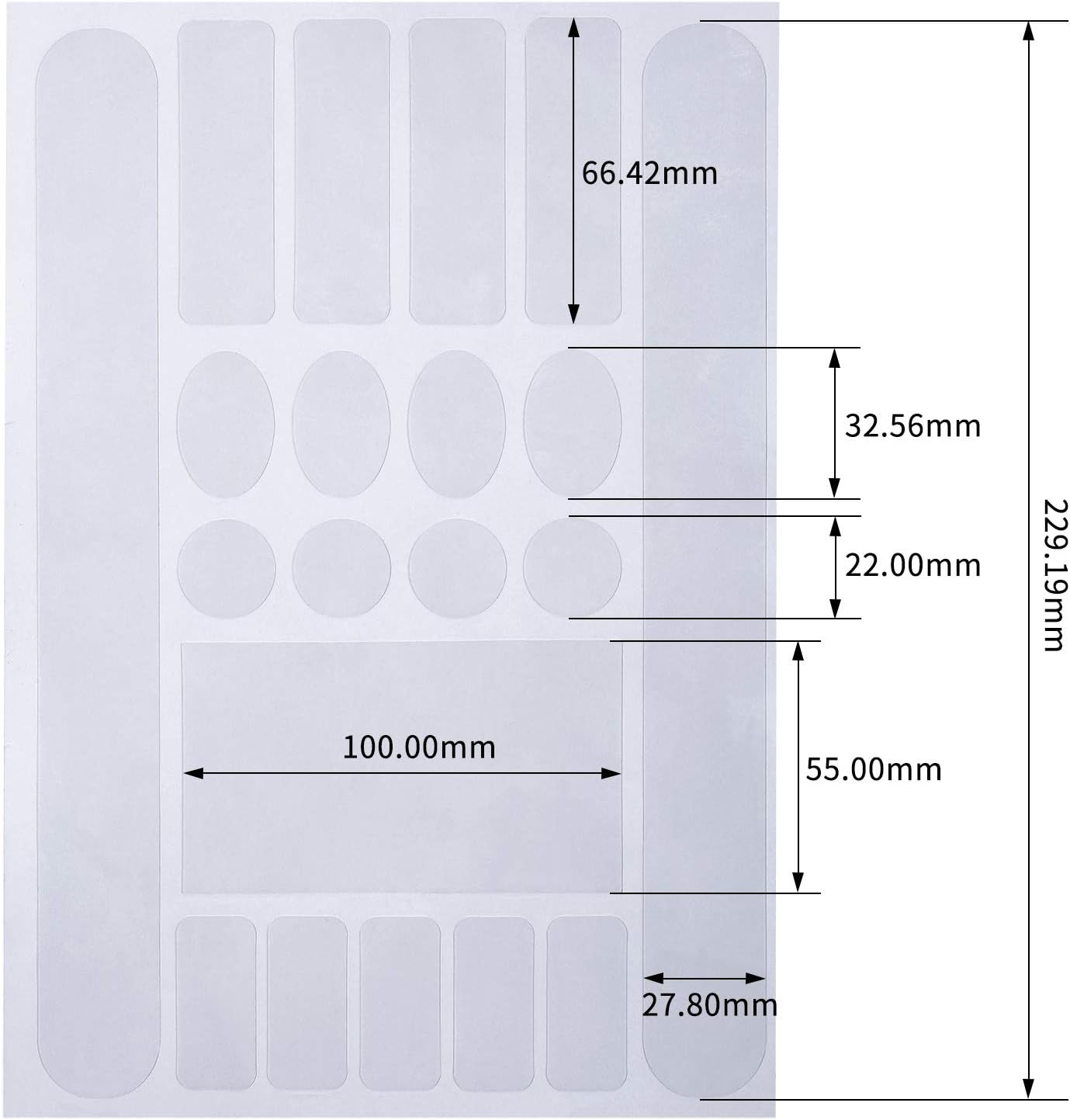 Bike Frame Protection Kit 3 Pieces Clear Anti-Scratch Invisible Protection Film White
