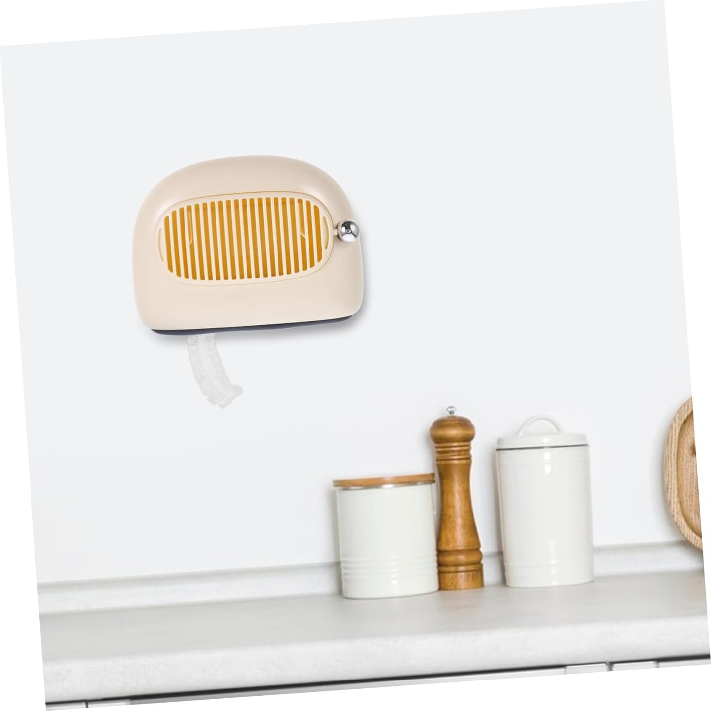 Wall-Mounted Pouch Dispenser - Multifunctional for Bathroom Kitchen Home - Yellow - 1 Piece