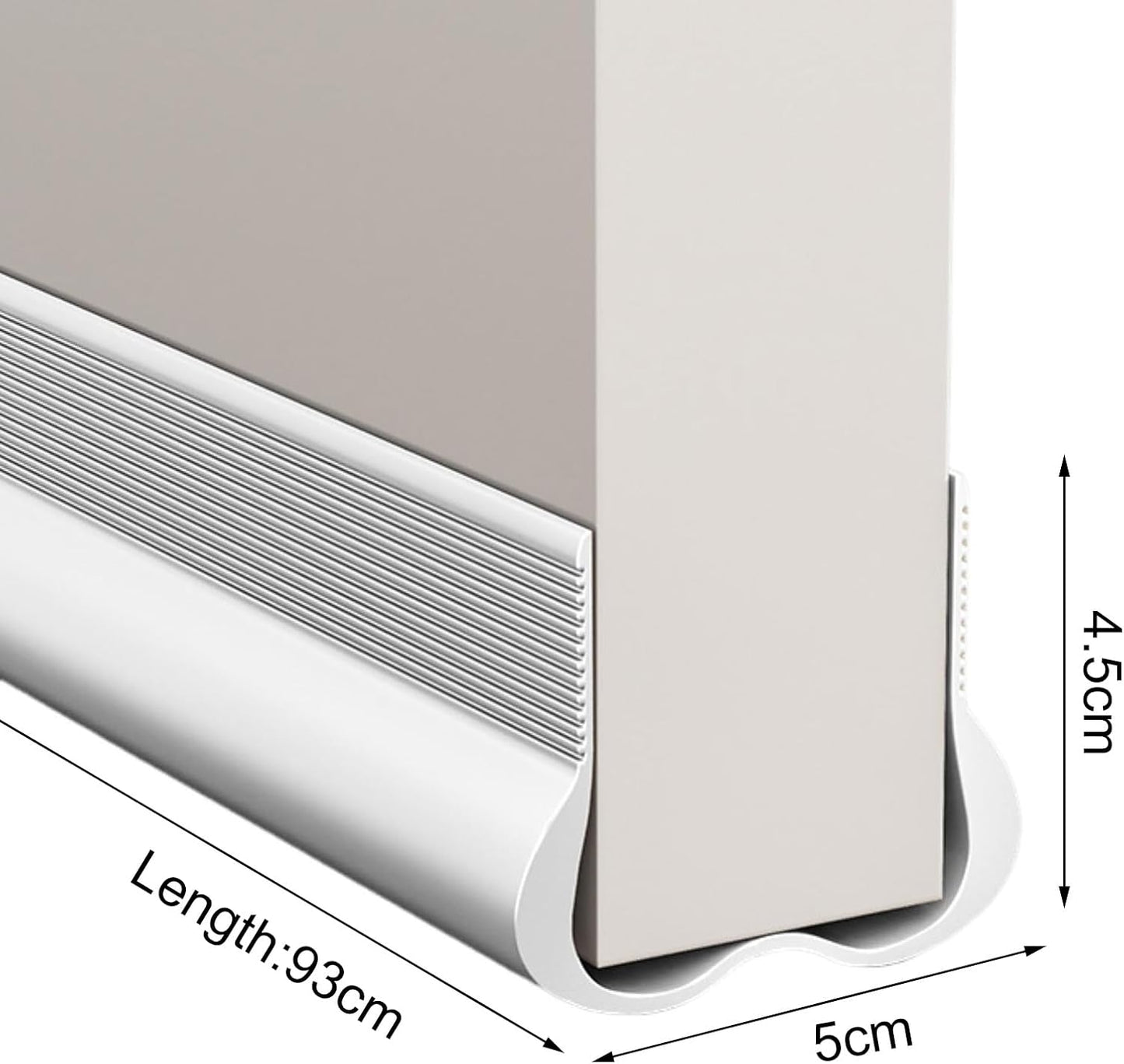 Adjustable Draft Stopper Door Strip Cushion Double Sided Draft Guard Durable Insulation 93cm Brown