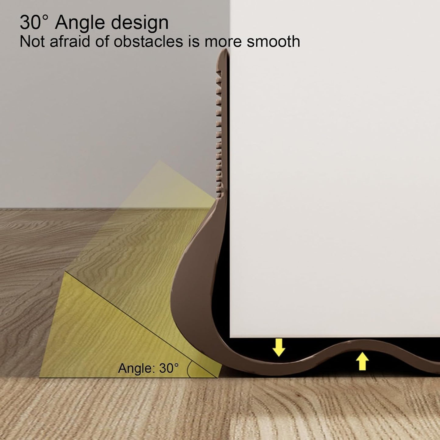 Adjustable Door Draft Stopper - Draft Strip Cushion - Double Sided Insulation - 93cm Black - Durable Weatherproof Door Seal