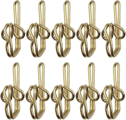 Curtain Hooks 3x1cm Gold Metal Clips Pack of 100 Heavy Duty Curtain Runners Hangers for Window Curtain Installation