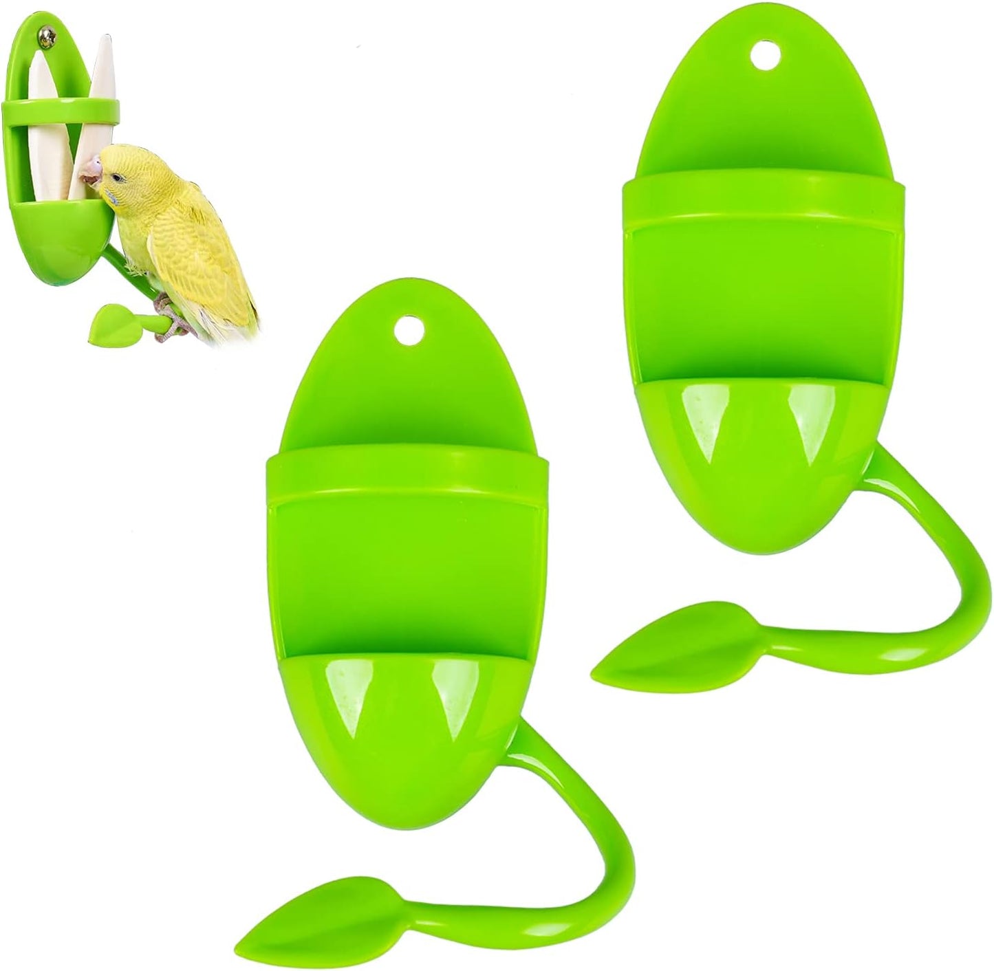 2 Pack Bird Feeder Perch - Suitable for Sepia Fruit and Snacks - Natural Resting Stick
