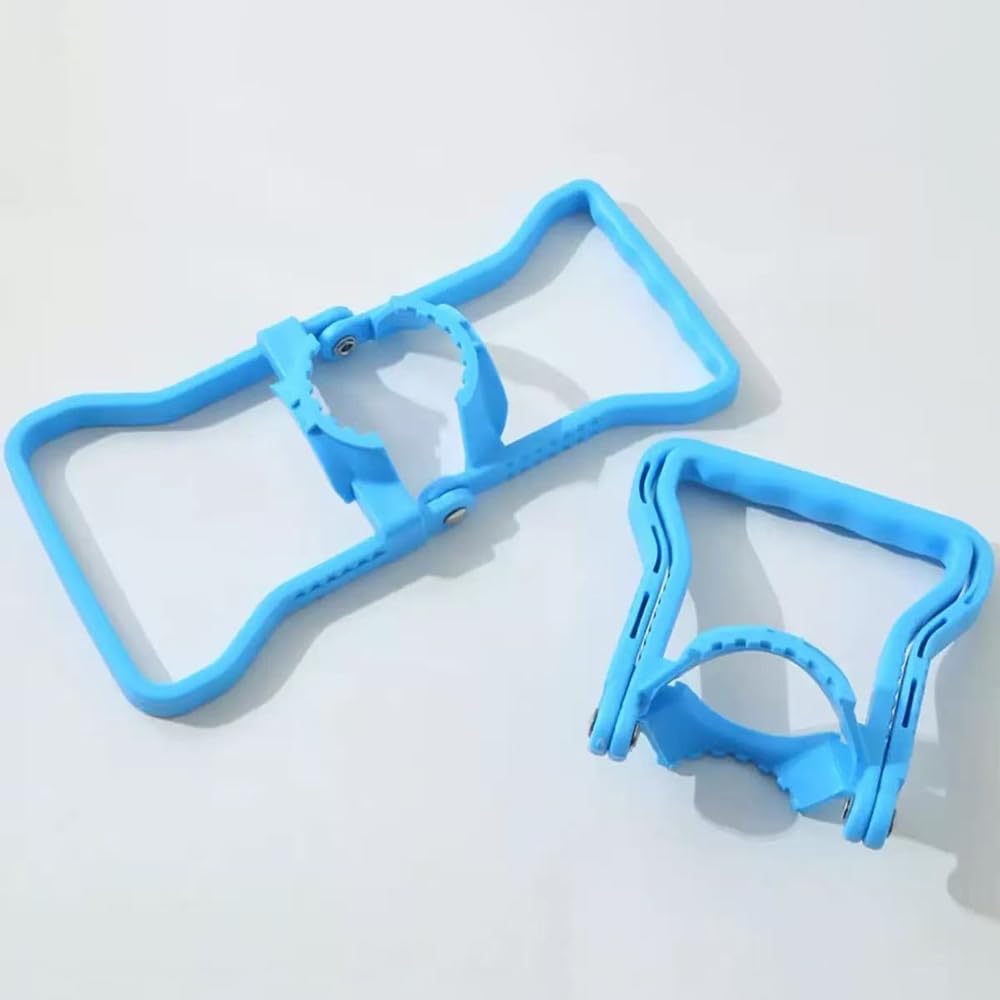 2 Pack Blue and Yellow Water Jug Handle with 5 Gallon Water Bottle Cap Heavy Kettle Clamp