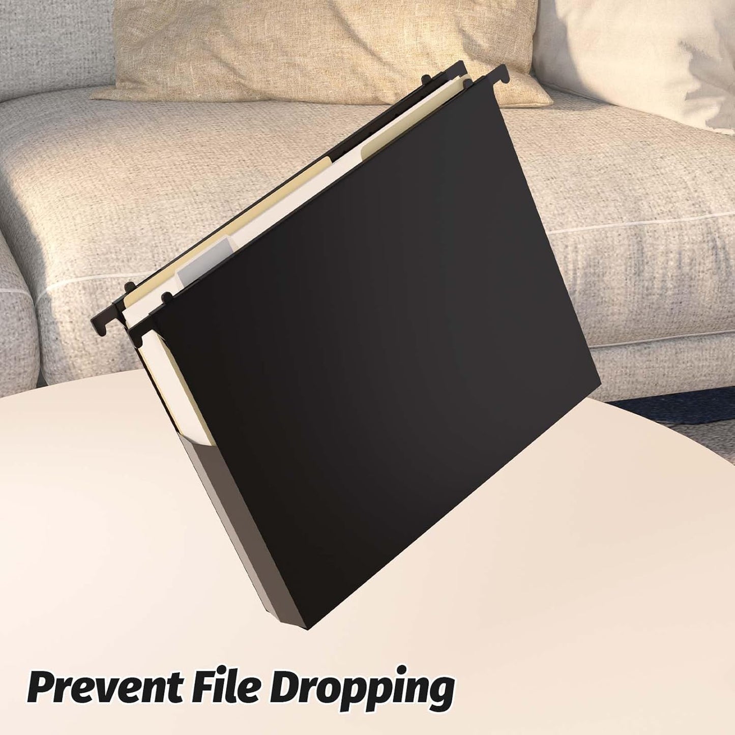 A4 Hanging Folders Set of 6 with Extendable Bottom Large Capacity Plastic Filing Folders with Tabs for Filing Cabinet