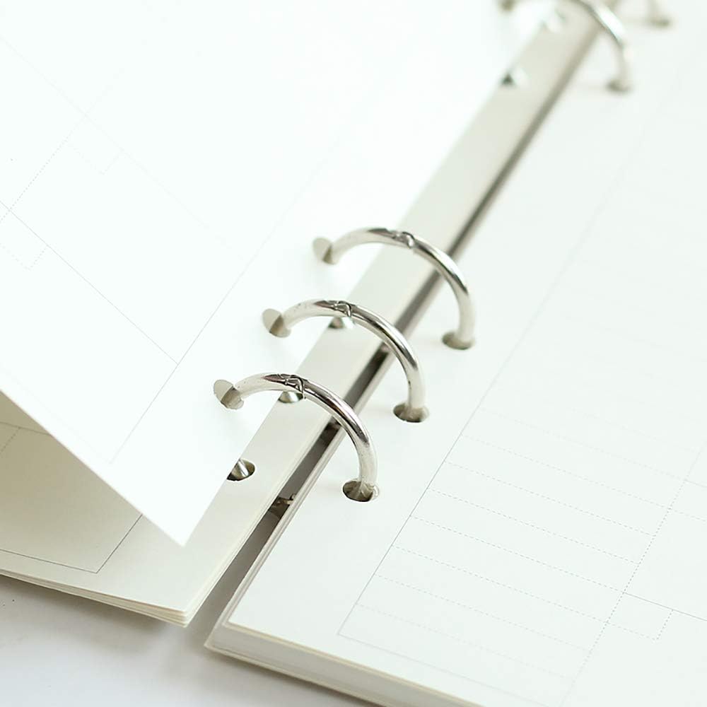 15mm Silver Metal Binder Rings 12 Pack Loose Leaf Hinged Rings for Scrapbooking Planner Crafting