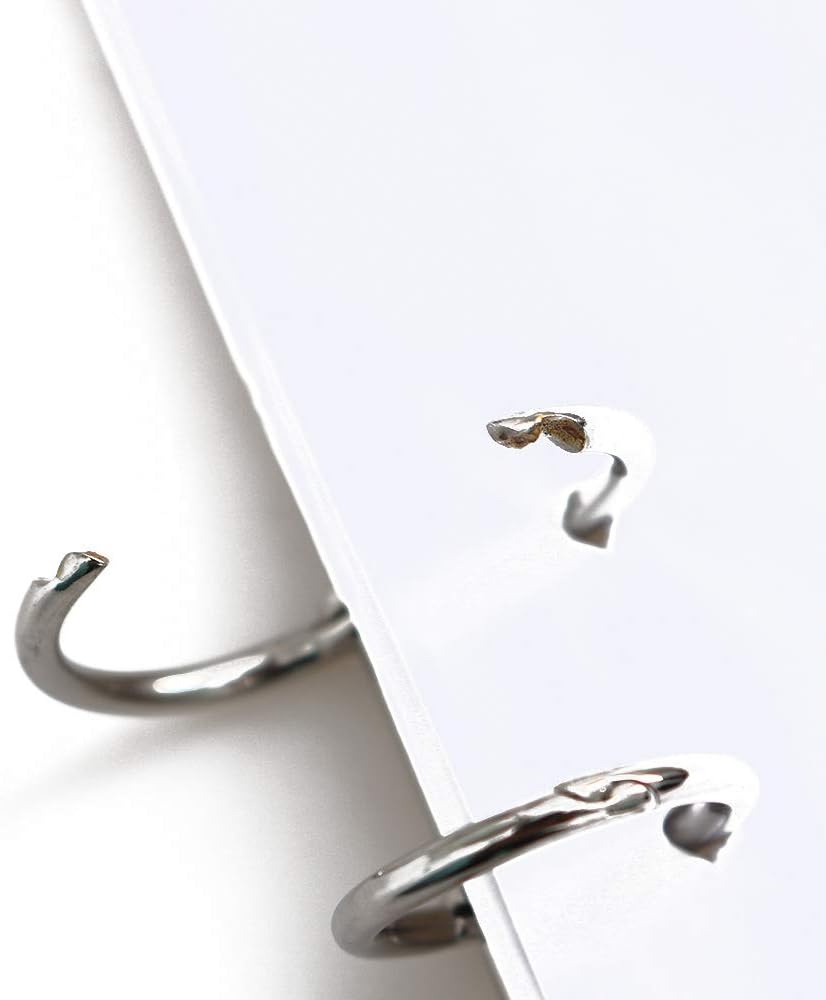 15mm Silver Metal Binder Rings 12 Pack Loose Leaf Hinged Rings for Scrapbooking Planner Crafting