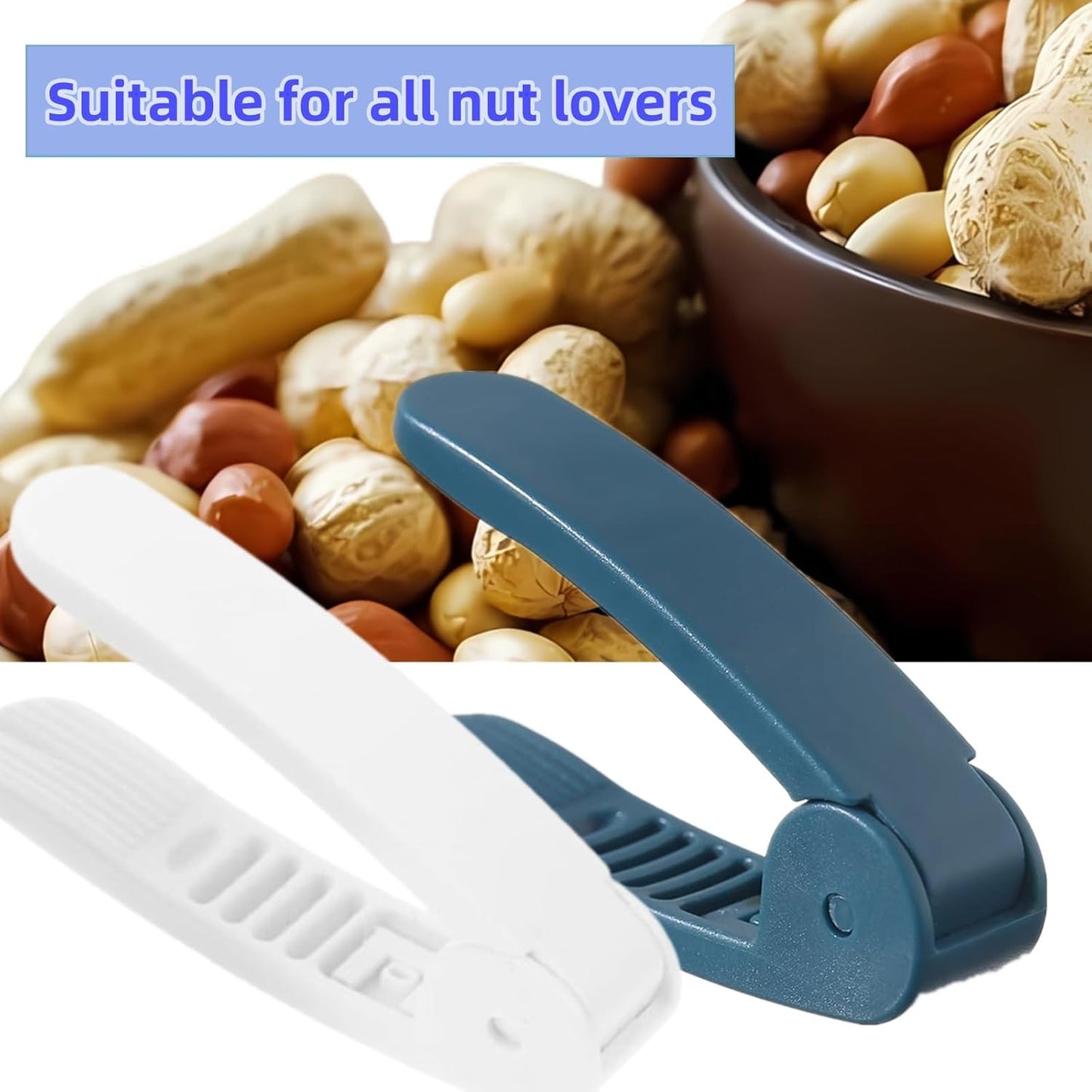 2 Pack Manual Nut Peeler Clip for Peanuts Pistachios Chestnuts Sunflower Seeds Watermelon Seeds - Handheld Nut Sheller Tool