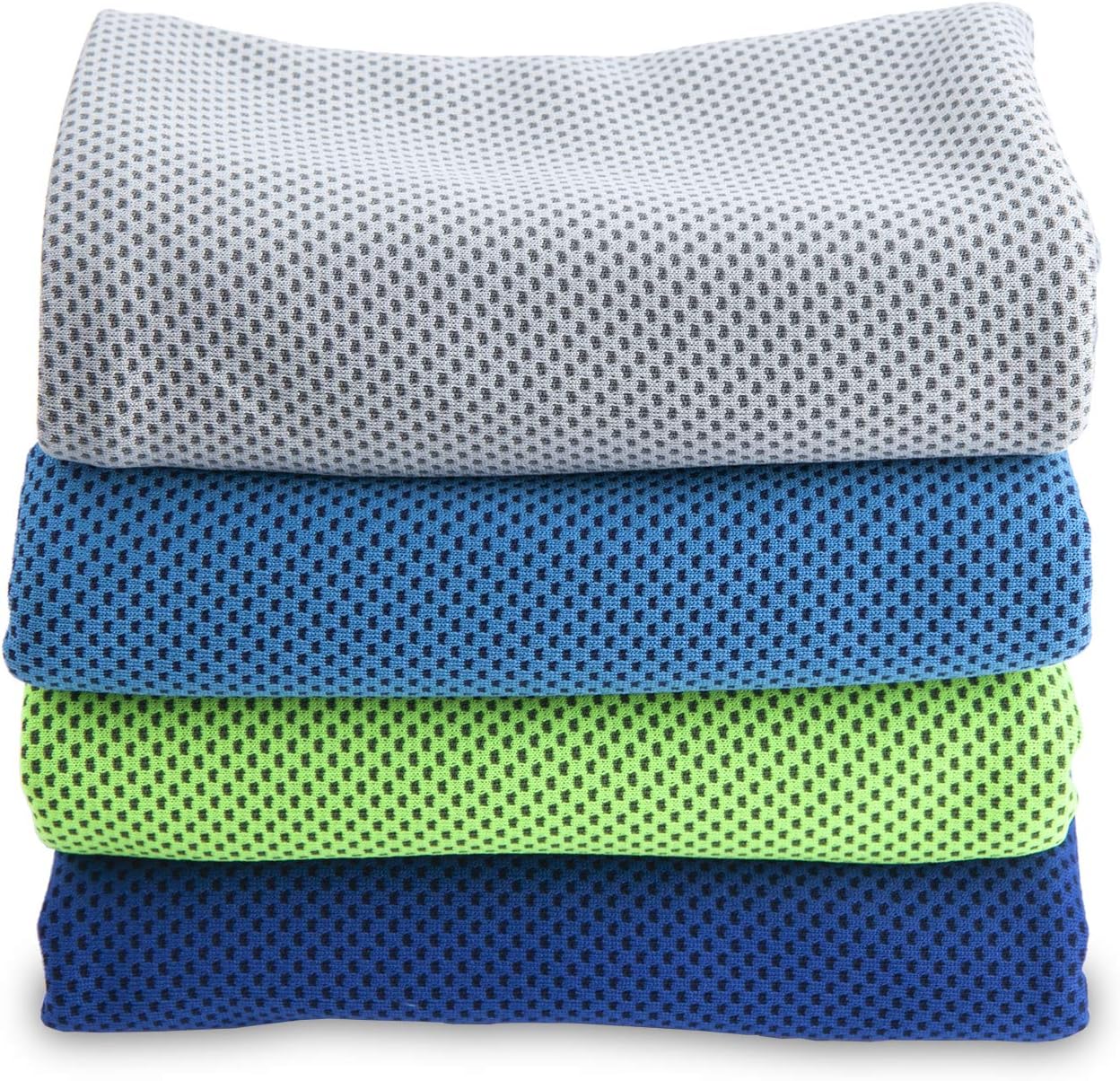 4 Pack Cooling Neck Sports Towels 100x30cm Microfiber Super Absorbent Sweat Wicking for Gym Fitness Workout