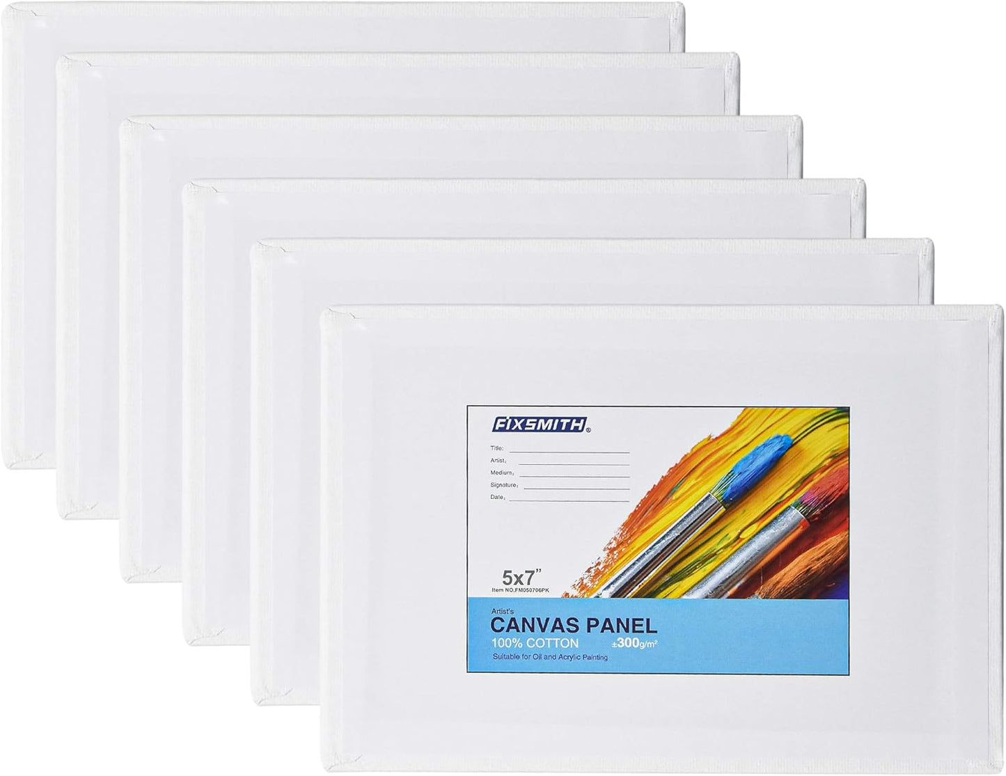 Product Image  Painting Canvas Panel Boards - 5x7 Inch Art Canvas,24 Pack with 5x7 Inch Canvas Board 6 Pack Canvases, 100% Cotton, Primed Canvas Panel, Acid Free, Artist Canvas Boards
