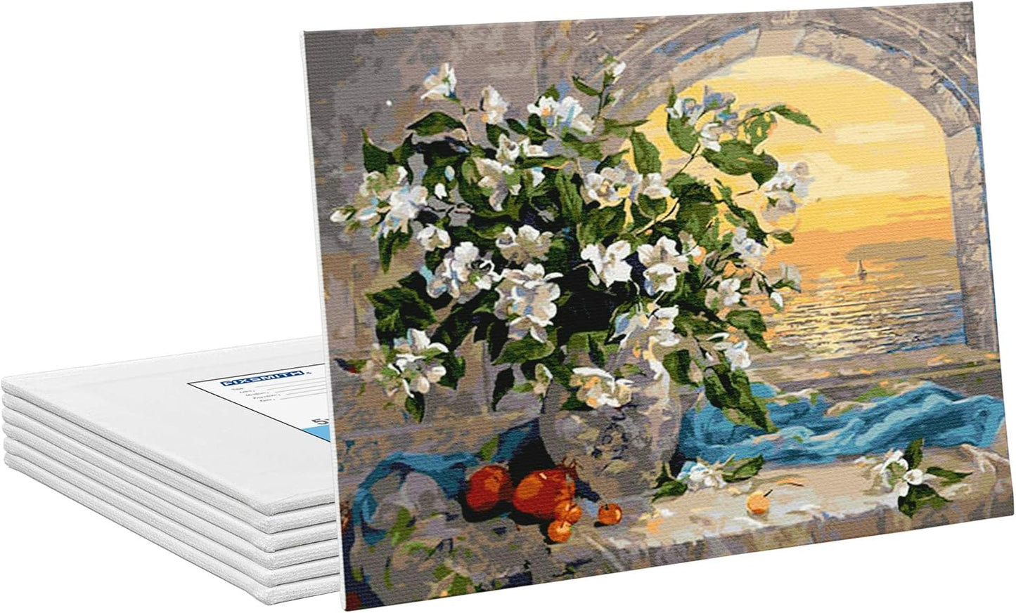 Product Image  Painting Canvas Panel Boards - 5x7 Inch Art Canvas,24 Pack with 5x7 Inch Canvas Board 6 Pack Canvases, 100% Cotton, Primed Canvas Panel, Acid Free, Artist Canvas Boards