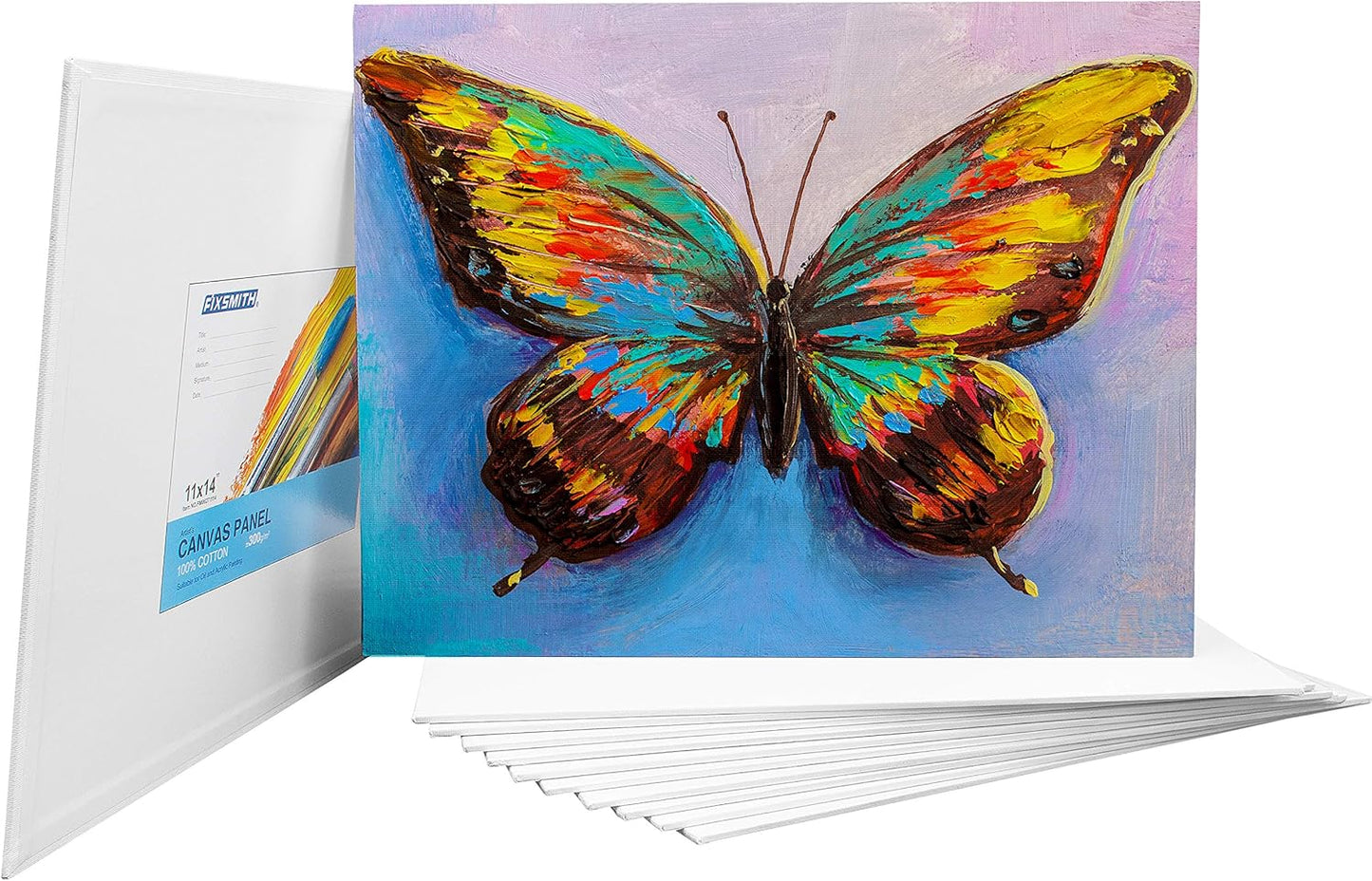 Painting Canvas Panel Boards - 5x7 Inch Art Canvas,24 Pack with 11x14 Inch Canvas Board Super Value 12 Pack Canvases,100% Cotton,Primed Canvas Panel,Acid Free,Artist Canvas Boards
