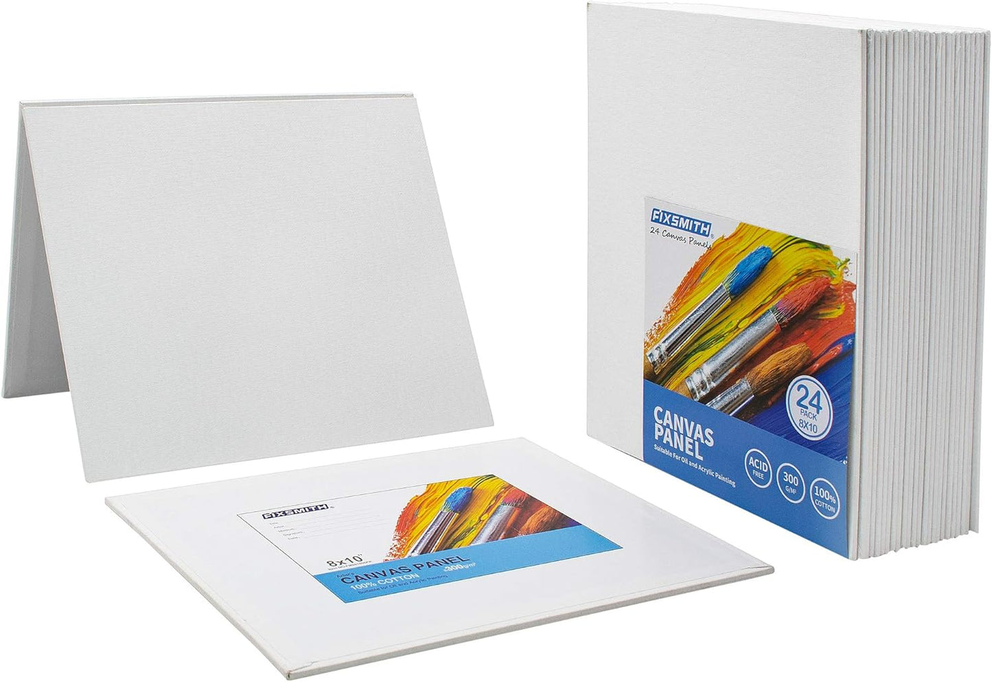 Painting Canvas Panel Boards - 5x7 Inch Art Canvas,24 Pack with  Painting Canvas Panels- 24 Pack Canvas Board,8x10 Inch
