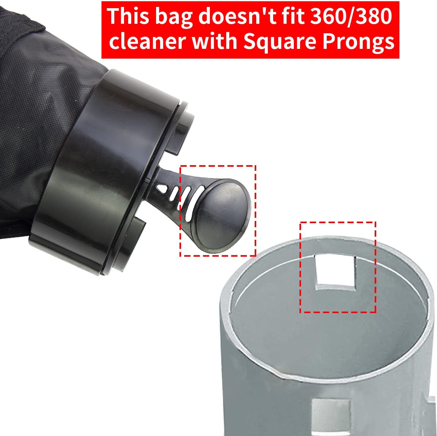 Black Nylon Mesh Pool Cleaner Bags,All Purpose Filter Bag K13 K16 with Zipper Replacement for Polaris 280 and 480 Pool Cleaner(2 Pack)