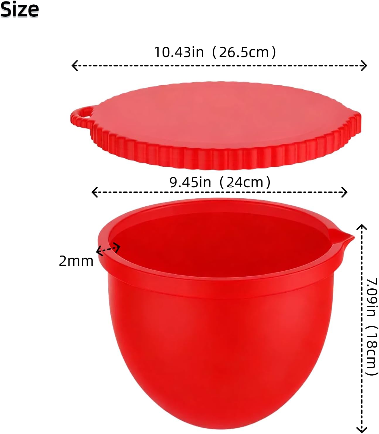 Upgraded Silicone Bowl Liners for KitchenAid 5 Qt Mixers,Thickened Silicone Liners Fits Tilt-Head Stand Mixers,Dishwasher Safe,Replacement Bowl Accessories for Baking (Red & Black & White, 3)