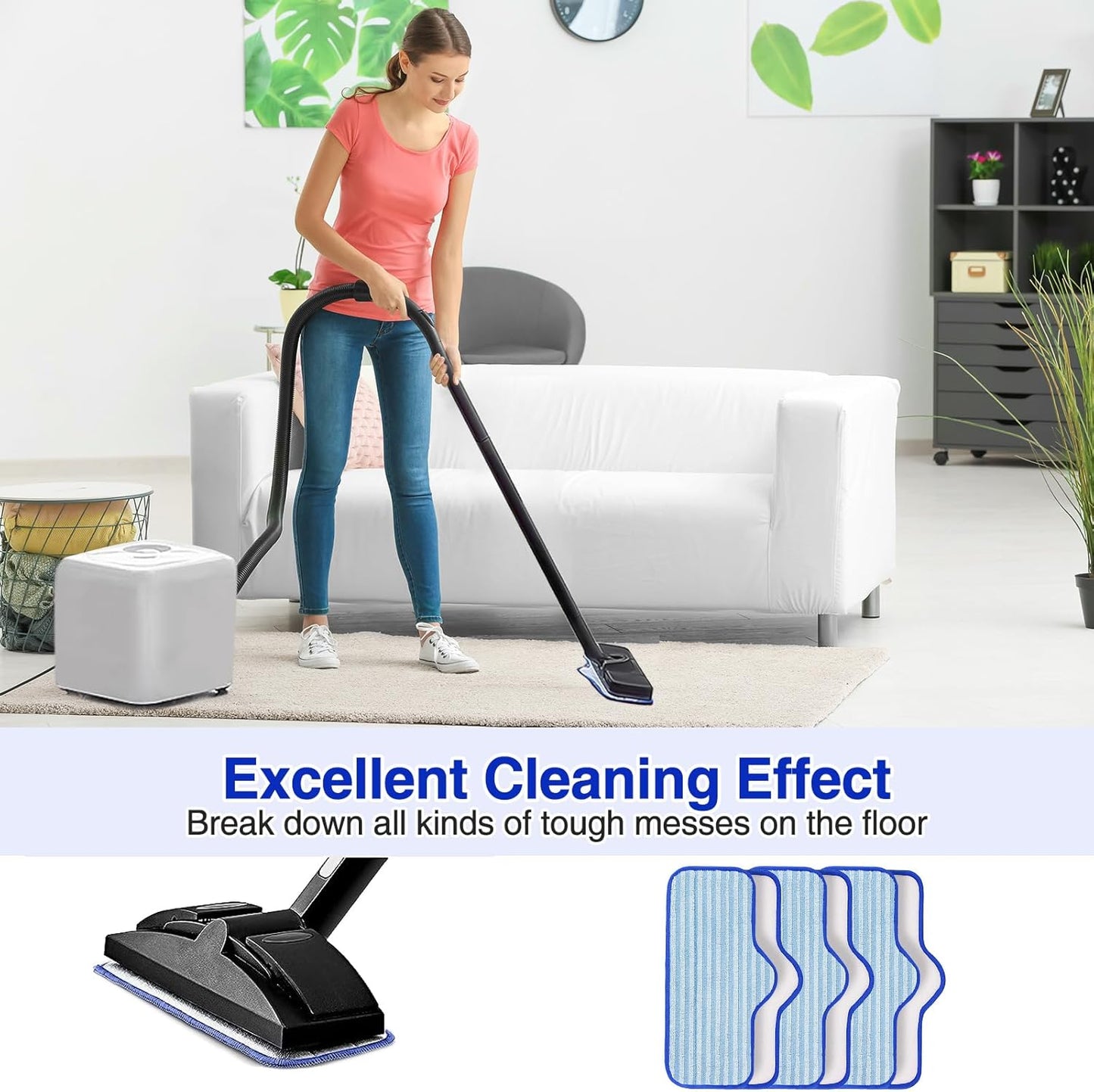 6 Pack Microfiber Pads Compatible with Dupray Neat Steam Cleaner, Durable, Reusable and Machine Washable