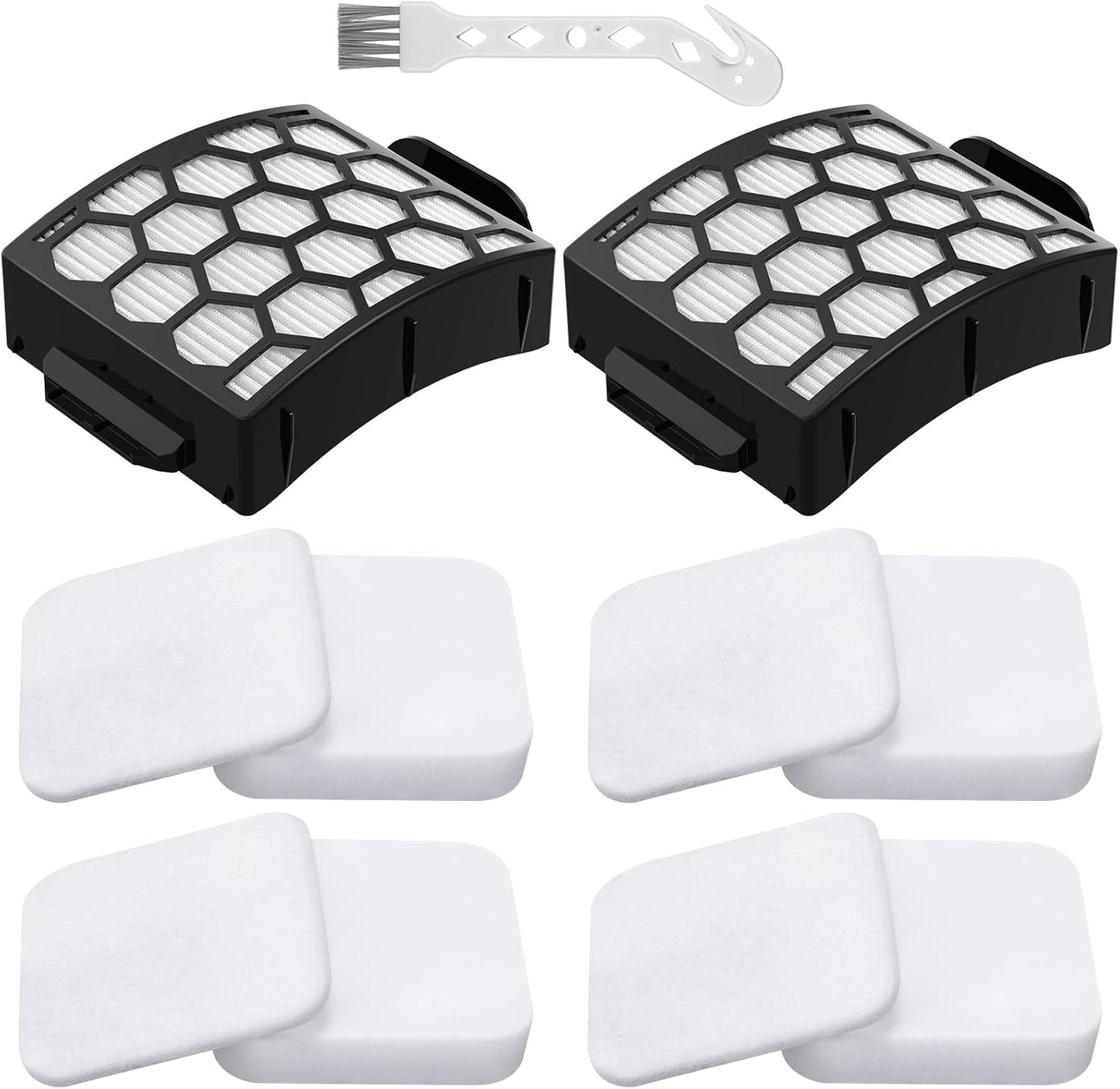 LA502, LA322, LA702 Filters Compatible with Shark Rotator Navigator Lift-Away ADV DuoClean PowerFins Upright Vacuum Model LA502, LA322, LA301, LA300, LA455, LA702, LA360, 2 HEPA+4 Foam+4 Felt Filters