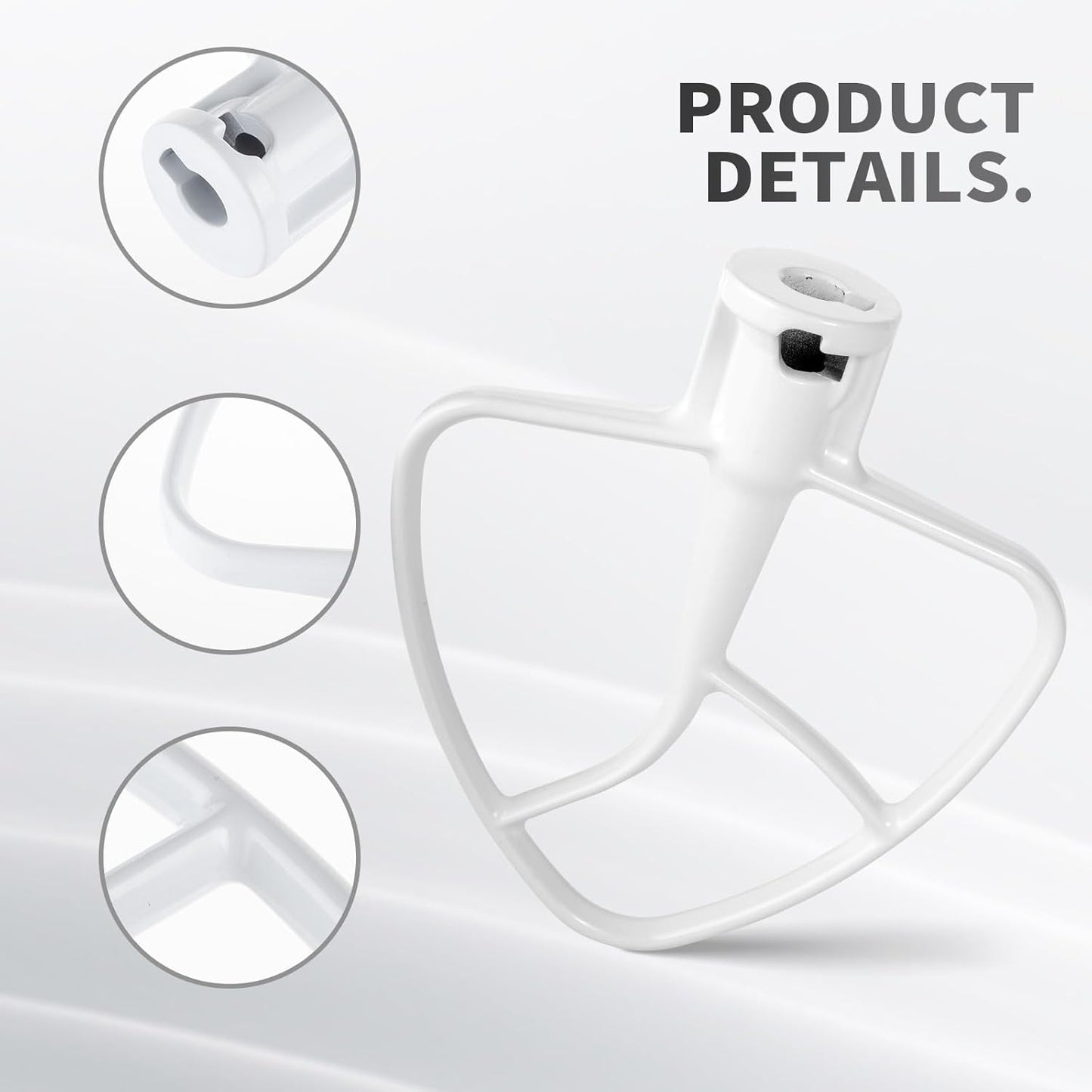Replacement K45B Coated Flat Beater for Kitchenaid Stand Mixer, Compatible with 4.5 QT Tilt-Head Stand Mixer KSM90,K45