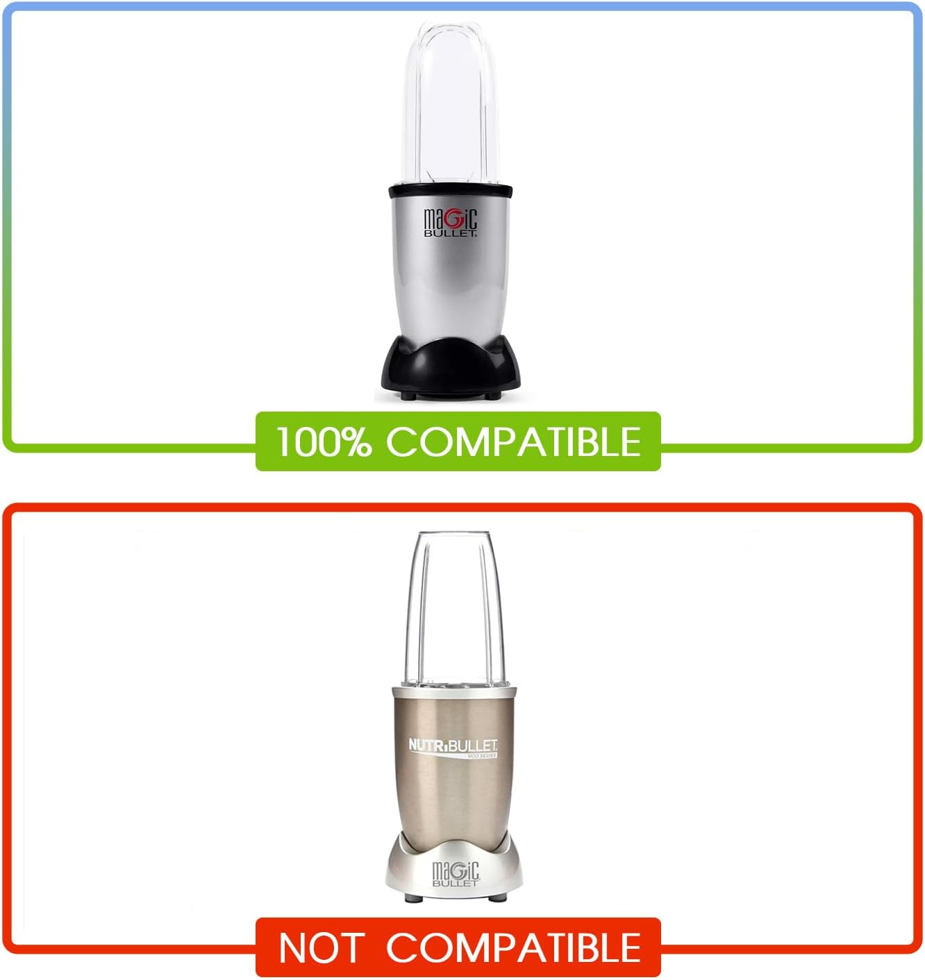 5-piece Magic Bullet Blender Cups, Tall 22oz Cup with Flip-Top To-Go Lid, Cross Blade, Blender Replacement Parts, Mug with Handle Compatible with Magic Bullet 250w MB1001