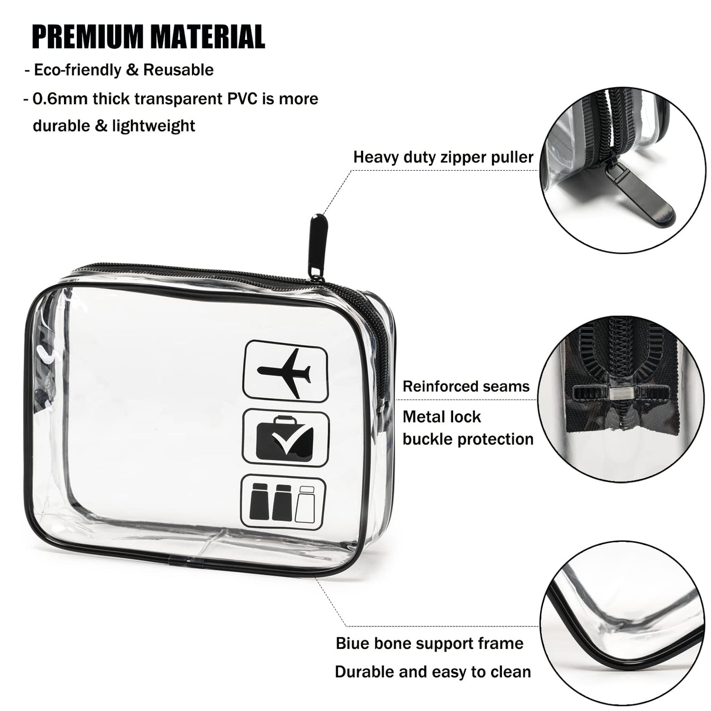 TSA Approved Toiletry Bag for Women Men and Mini Jewelry Travel Case, PU Leather Organizer Box