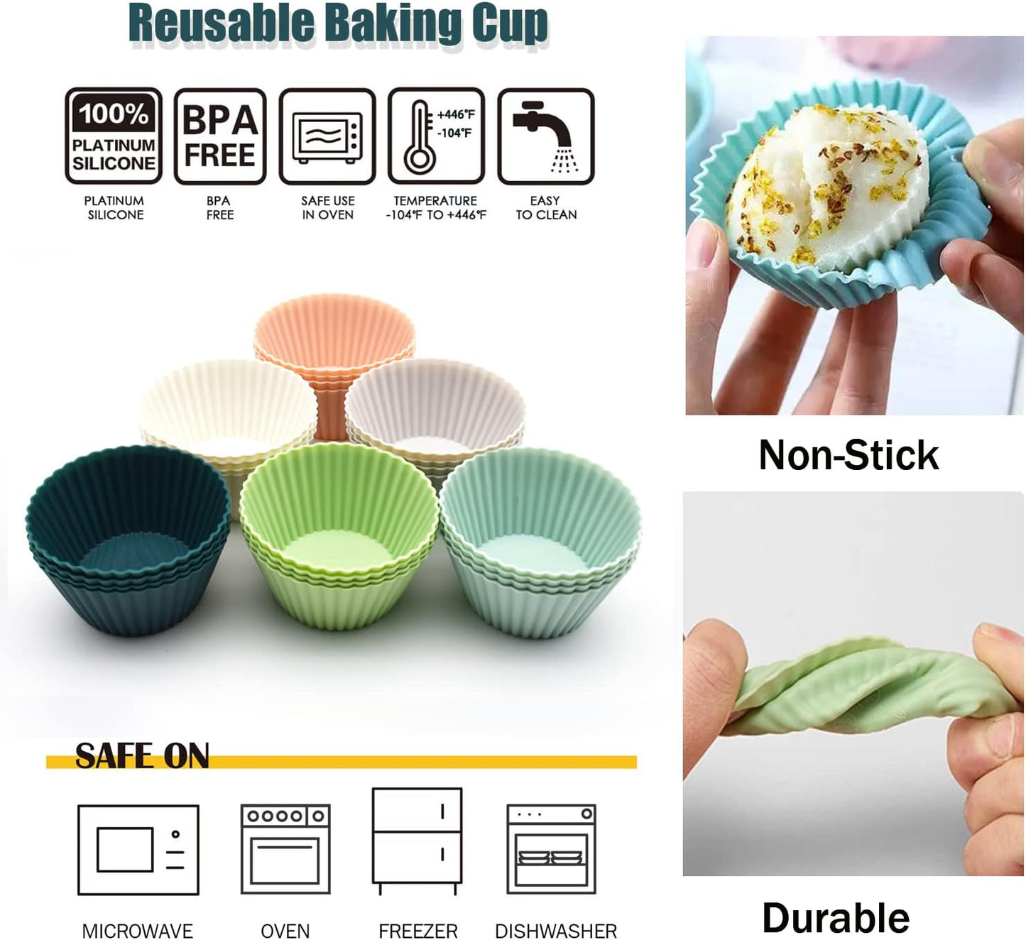 Cupcake Liners Standard Baking Cups Muffin Paper Cases