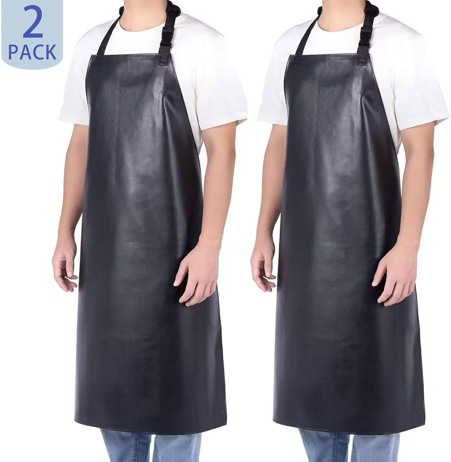 Waterproof Rubber Vinyl Apr for Unisex Adult, Adjustable, Lightweight, Chemical Resistant Extra Lg Work Apr