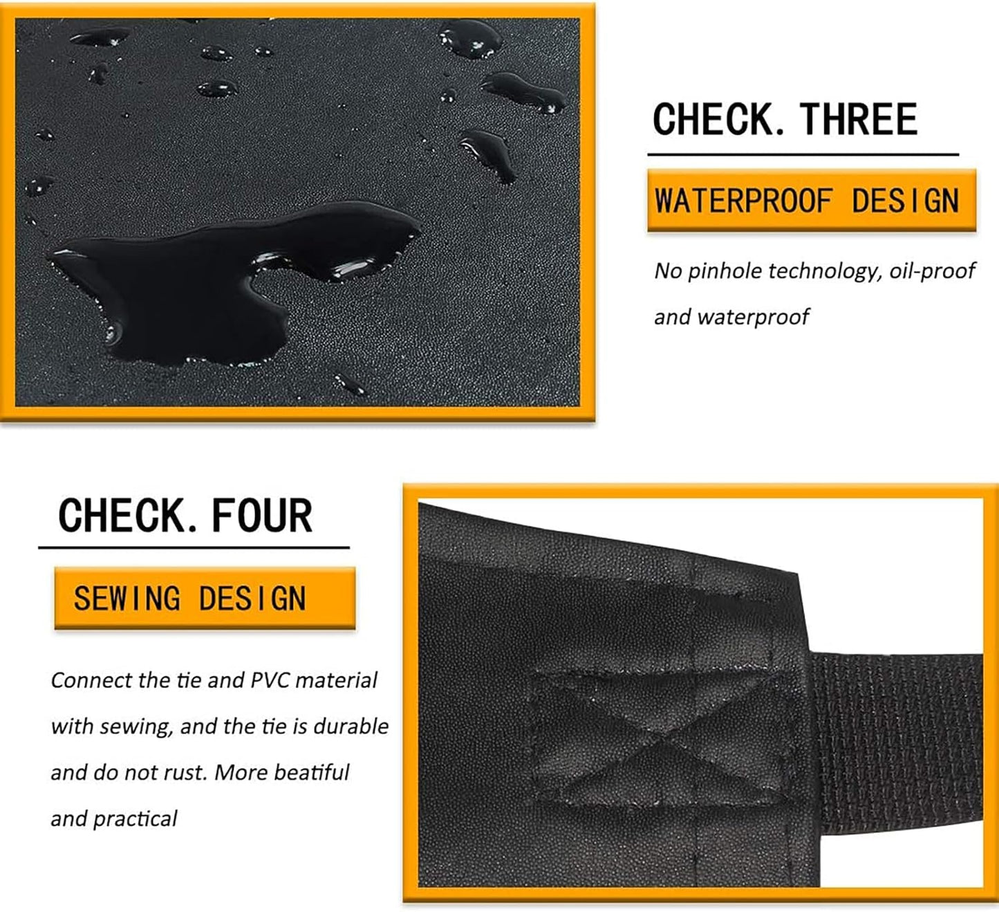 Waterproof Rubber Vinyl Apr for Unisex Adult, Adjustable, Lightweight, Chemical Resistant Extra Lg Work Apr