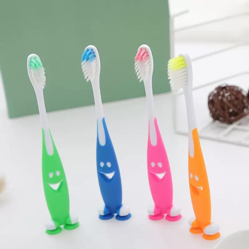 Petluno 100 Pack Kids Toothbrush Bulk Soft Bristles Toddler Cute with Suction Cup, Includes Travel Covers, Individually Wrapped Toothbrushes for Kid Home School Daycare Camp (Shark) Shark