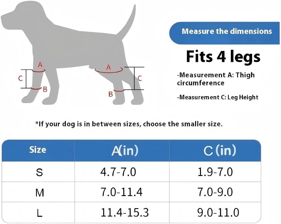 Dog Knee Brace for Torn ACL Hind Leg，Comfortable and Adjustable Support Brace with Two Stabilizer，Dog Leg Braces for Back Leg with Extra Support，Arthritis Relief and Surgery Recovery (S)