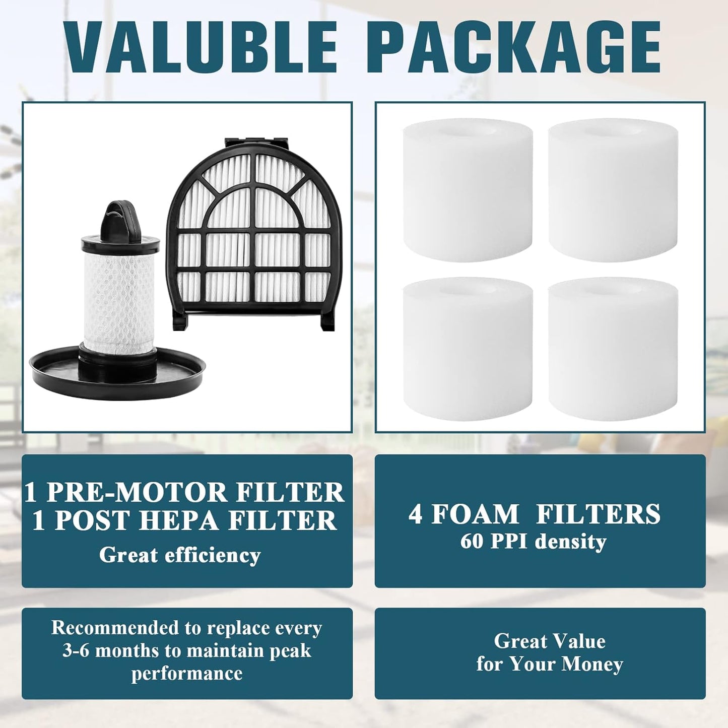 LZ600 Filter Replacement Compatible with Shar-k LZ601, LZ602, LZ602C APEX UpLight Lift-Away Duo-Clean Vacuum, Compare to # XFFLZ600 & XHFFC600