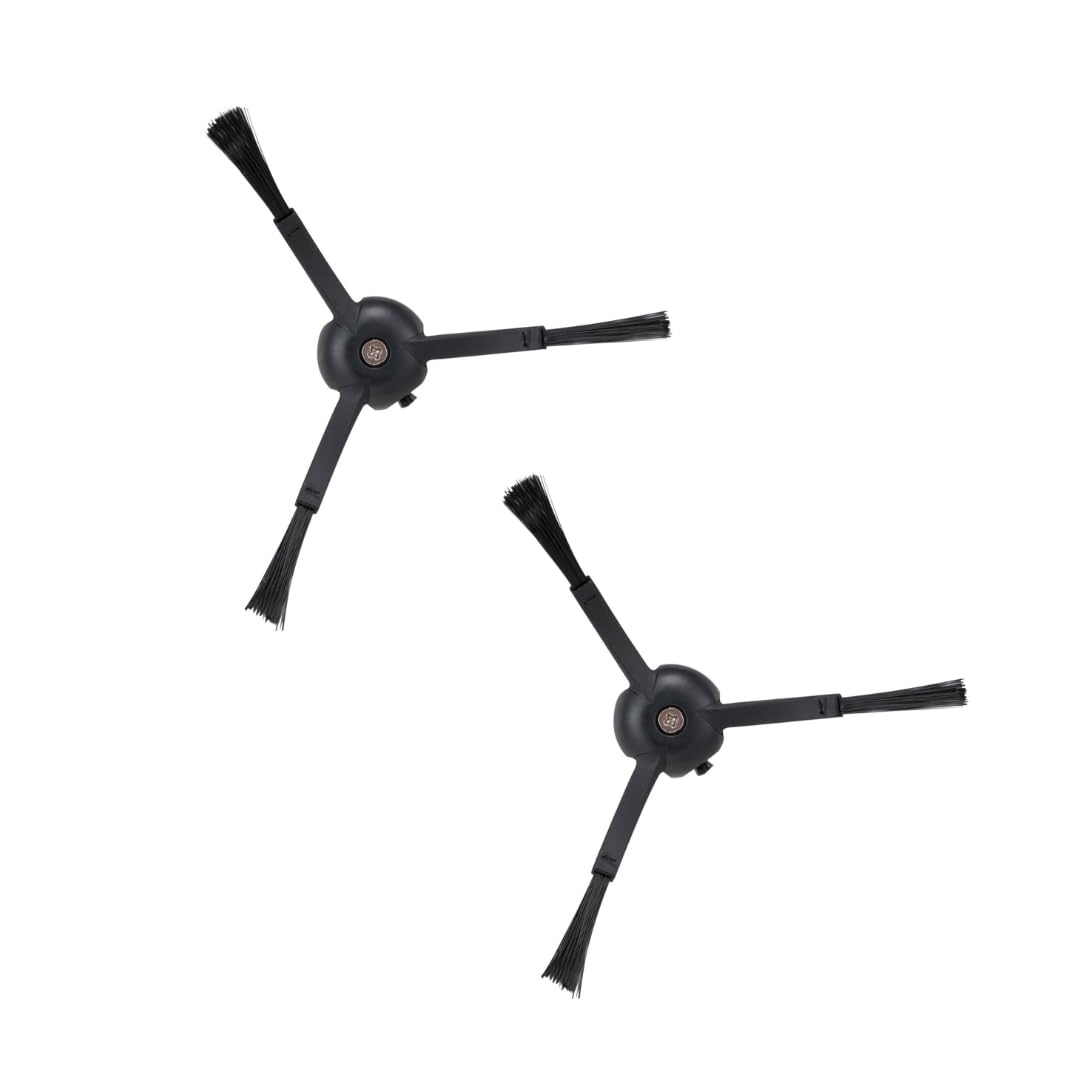Side Brushes Replacement (2 Pieces) for S8 Pro Ultra, S7 Max Ultra, Qrevo,  Qrevo Slim, Series of S7 MaxV/S7/Q7Max/Q8 Max/S8/Q7/Q5/S6/S5/S4/E5/E4/E3/E2 Robot Vacuum Cleaner, Black
