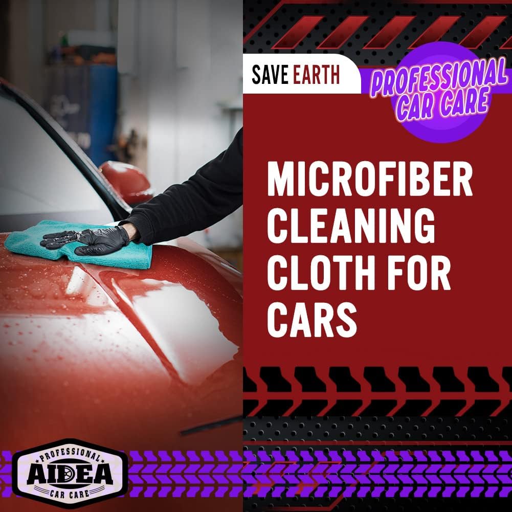 Microfiber Cleaning Cloths-50PK, Microfiber Towels for Cars, Premium All-Purpose Car Cloth, Dusting Cleaning Rags, Absorbent Towels for SUVs, House, Kitchen, Window, Gift-12×12"