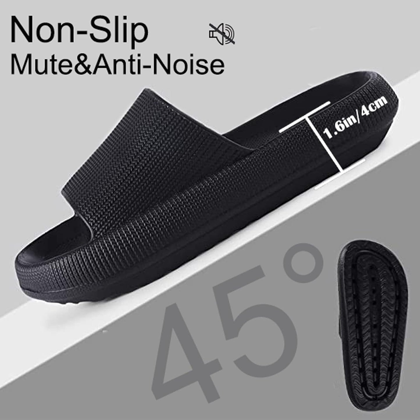 Pillow Slides Slippers for Women Men Cloud Slides Cloud Ultra-Soft Slippers Anti-Slip Open Toe House Slippers Unisex Bathroom Shower Pool Slides Comfortable Message Foam Summer Sandals Slippers
