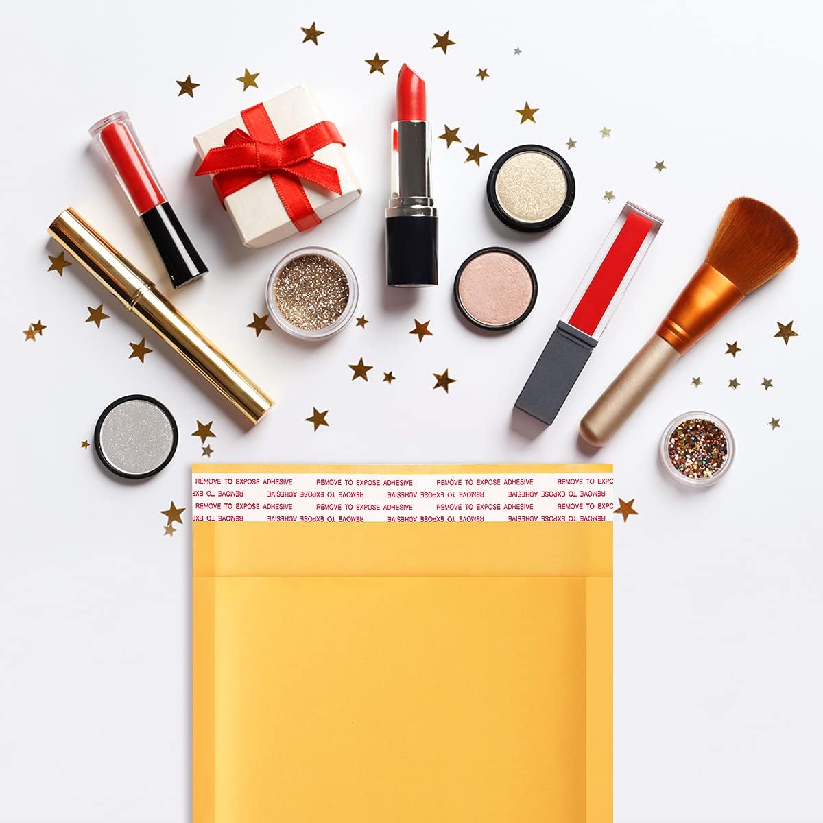 Kraft Bubble Mailers 4x8 Inch 50 Pack Yellow Padded Envelopes #000 Small Business Mailing Packages Self Sealing Tear Resistant Boutique Bulk Mail Shipping Bags Bubble Mailers