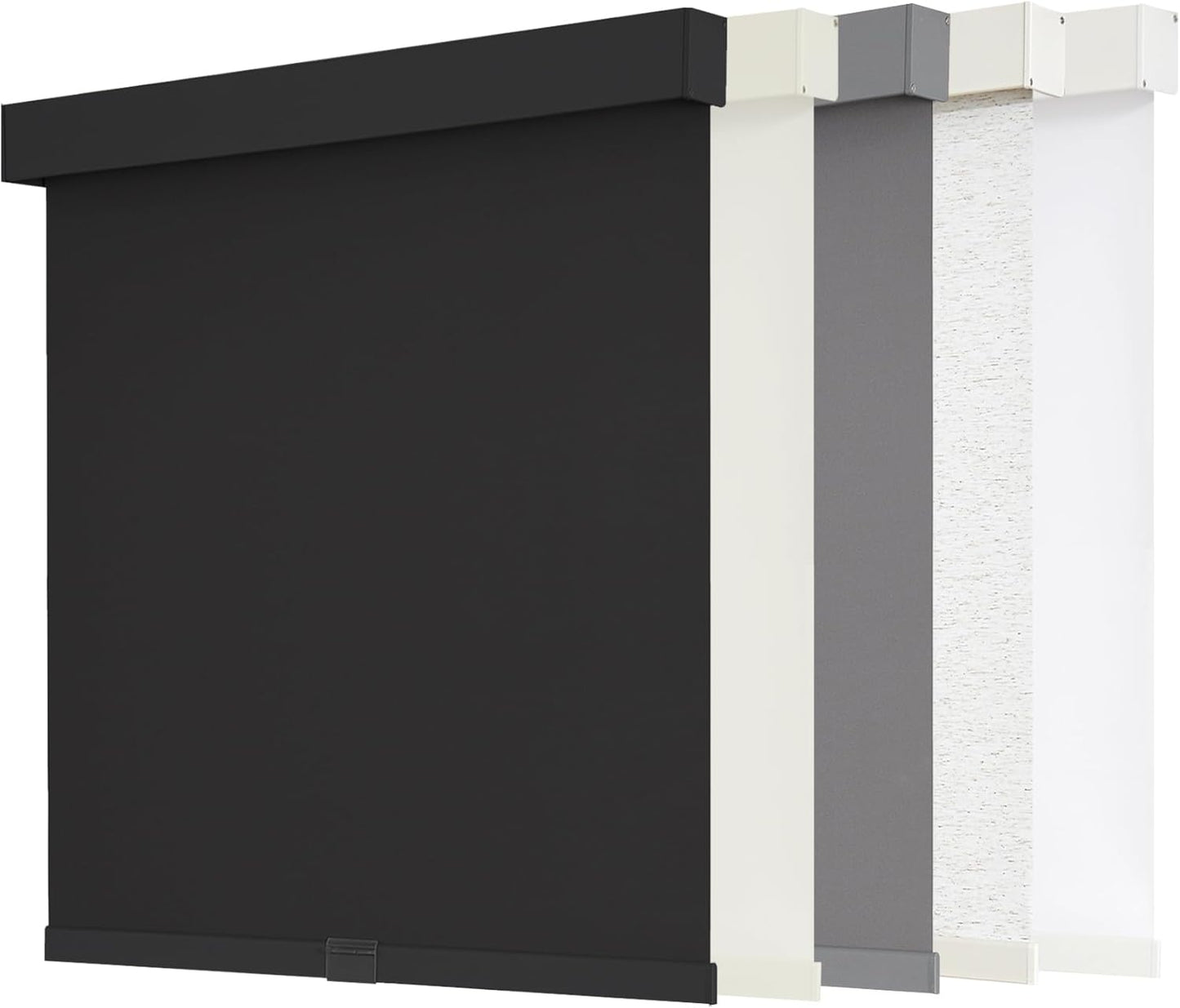 Blackout Roller Shades Cordless Blinds for Windows, Free-Stop Shades with Valance, Thermal Insulated Fabric, UV Protection, Blinds for Home and Office 20" W x 72" H (51W x 183H cm) Black