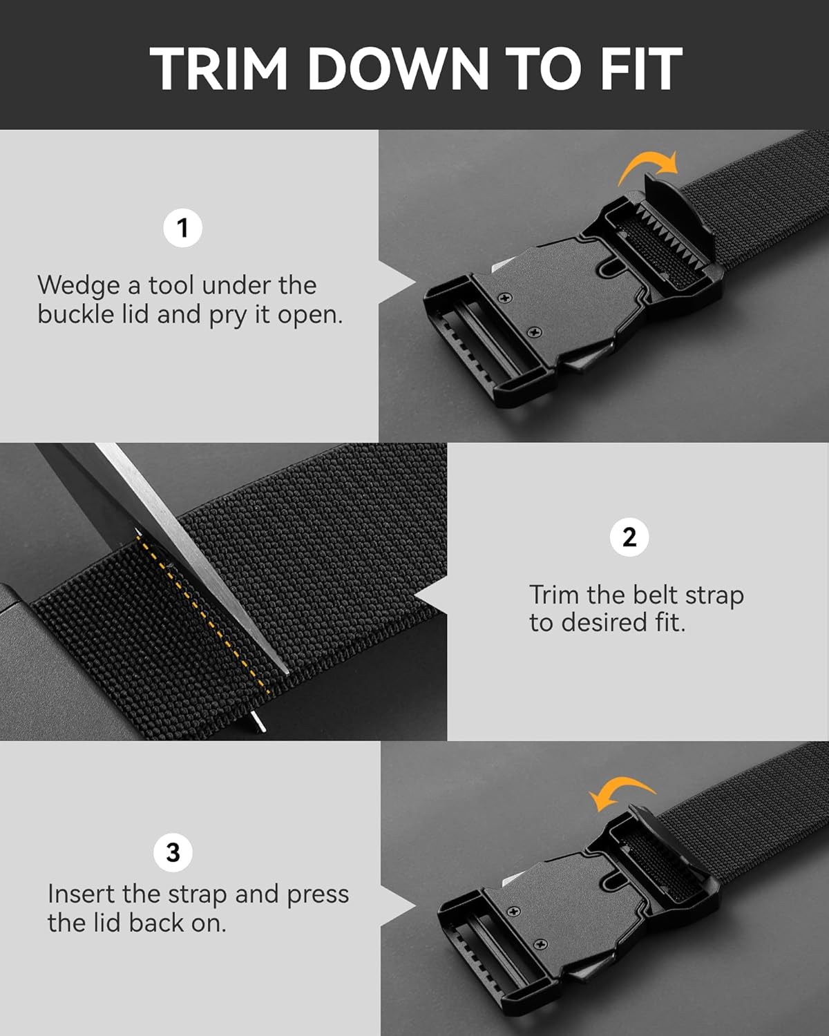 Tactical Belt Men - 1.5" Nylon Stretch Military Mens Belt - Quick Release for Work Heavy Duty