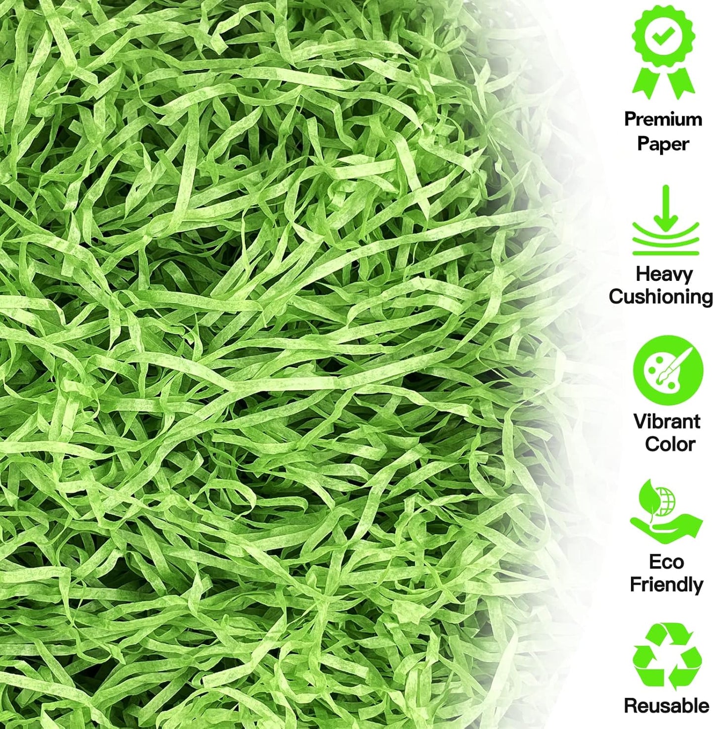 1/2 LB Easter Grass Basket Filler Recyclable Paper Shred for Easter Basket Filler Creative Eggs Decor Gift Wrap Crinkle & Filler Paper