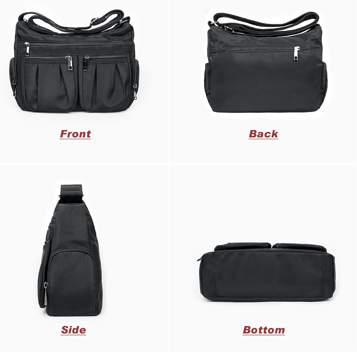 Crossbody Purses for Women Shoulder Handbags Lightweight Waterproof Nylon Travel Bag Ladies Pocketbooks