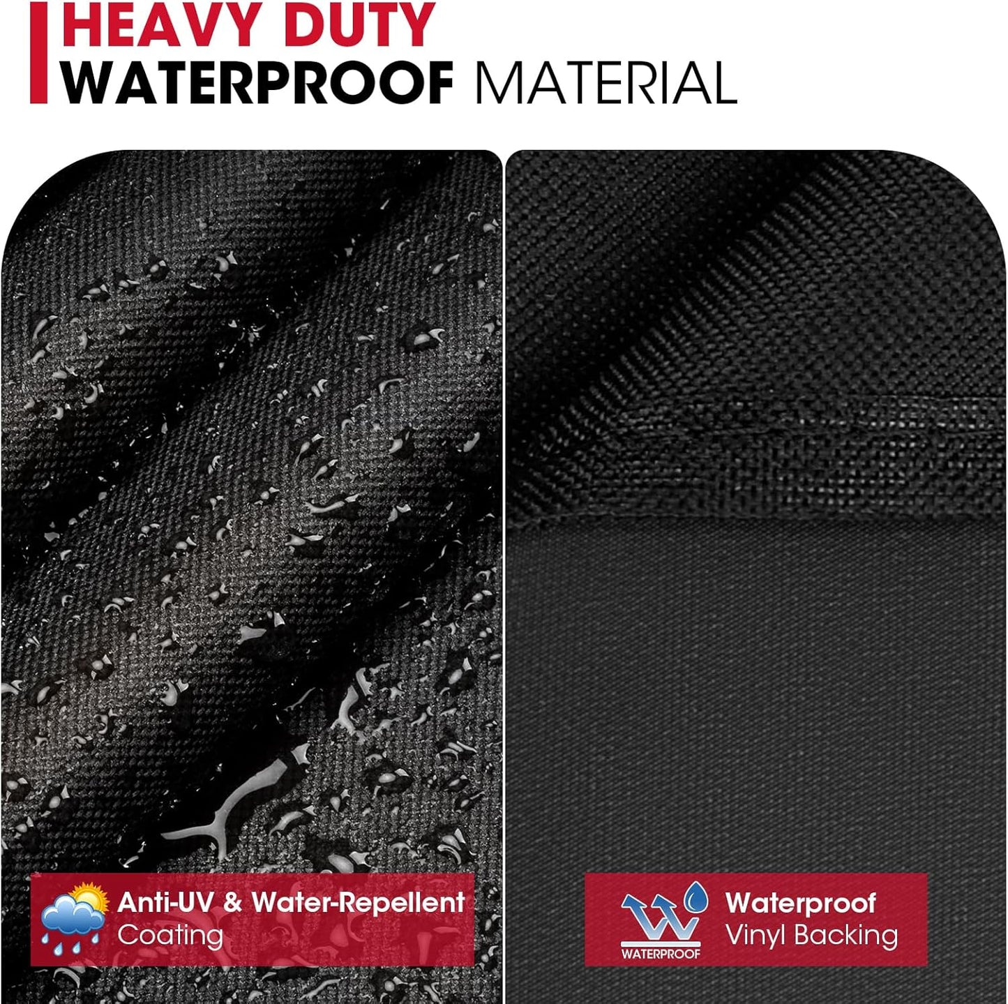Grill Cover 60 Inch, Heavy Duty Waterproof Gas Grill Cover for Outside, Fade Resistant Outdoor Barbecue Protector, Compatible with Weber Char-Broil Nexgrill BBQs up to 58" Wide