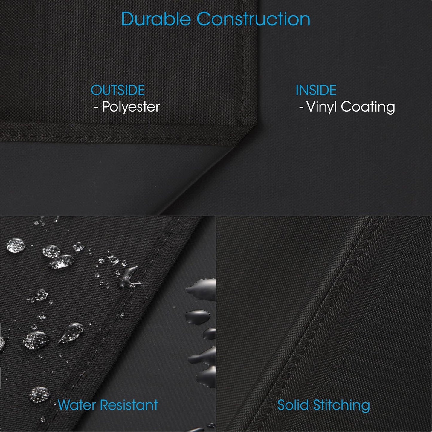Waterproof Portable Grill Cover for Weber Q2000, Q200 Series and Baby Q Gas Grill, Compared to Weber 7111, All Weather Protection, Black