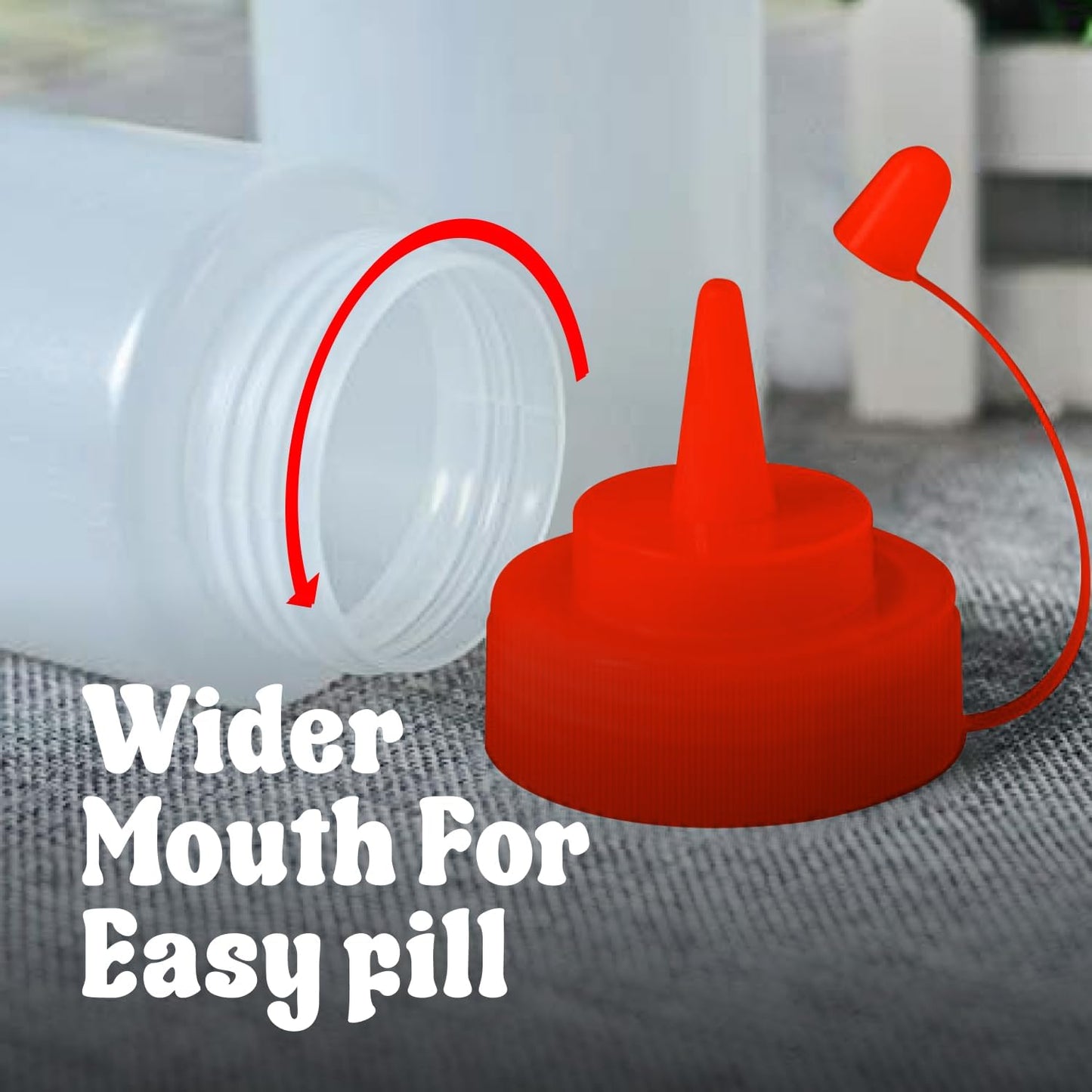 24 oz Large Condiment Squeeze Bottles for Sauces - Leak Proof - 4 Pack (XL)
