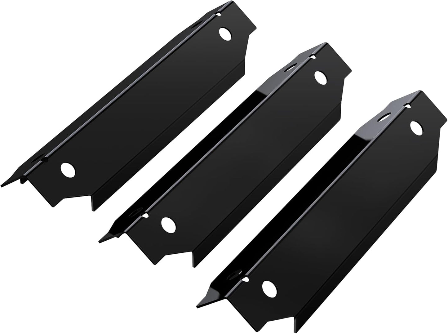 Grill Replacement Parts for Dyna-Glo 3-Burner Gas BBQ, Porcelain Grill Burner Covers, Heat Plates Shields, Flame Guards, 3 Pack