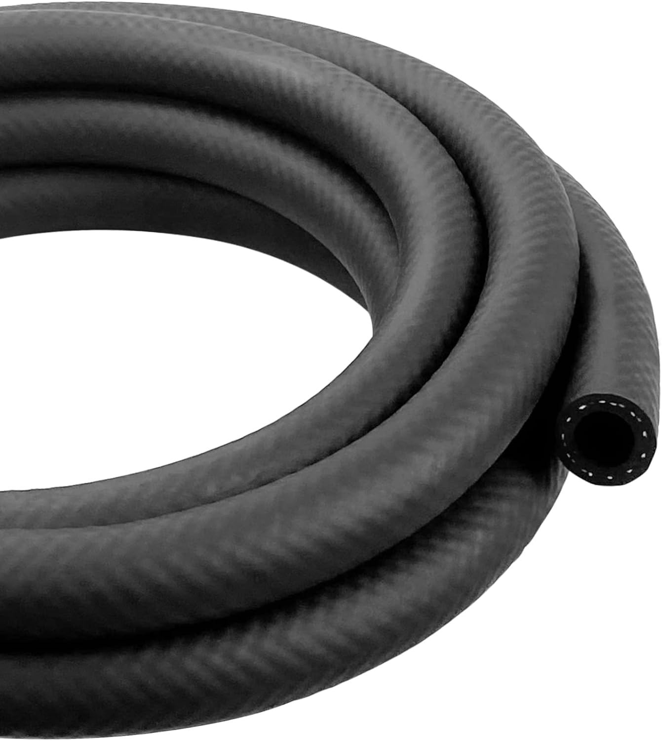 3/8 Inch ID NBR Rubber Hose, 20 Feet Fuel Hose Line Transfer Hose for Small Engine Black