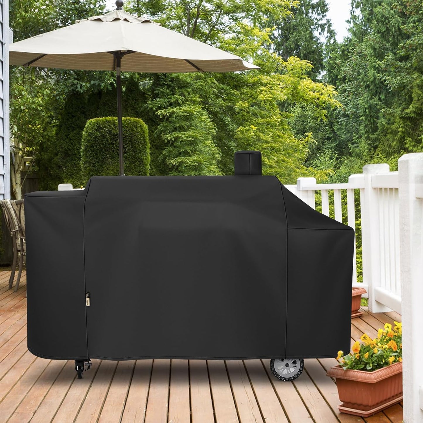 Grill Cover Compatible with Pit Boss 1100 Pro Series Pellet Gas Combo Grill, Heavy Duty Waterproof All Weather Protection for Outdoor Wood Pellet BBQ